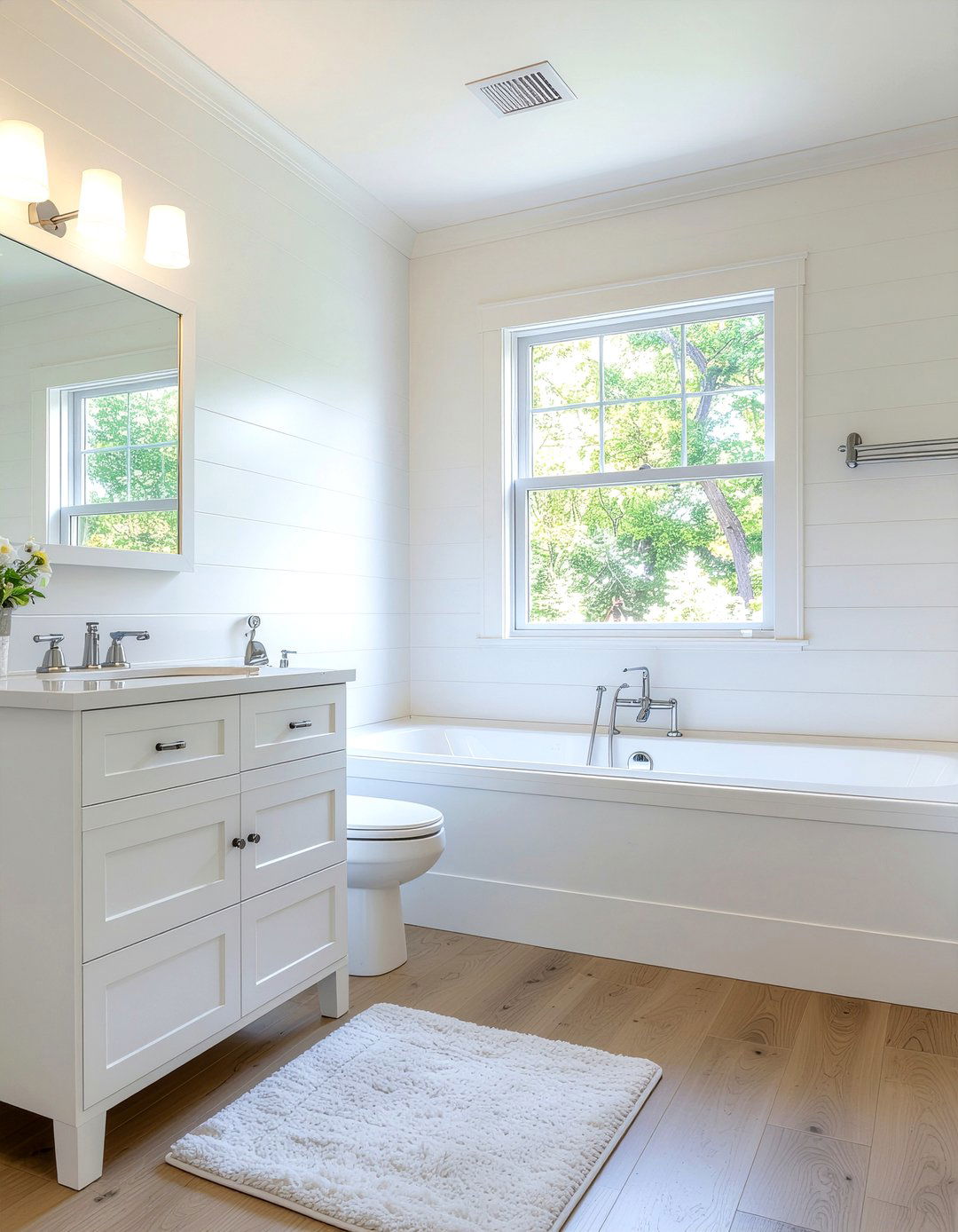 White bathroom paint - 30 bathroom optimization ideas