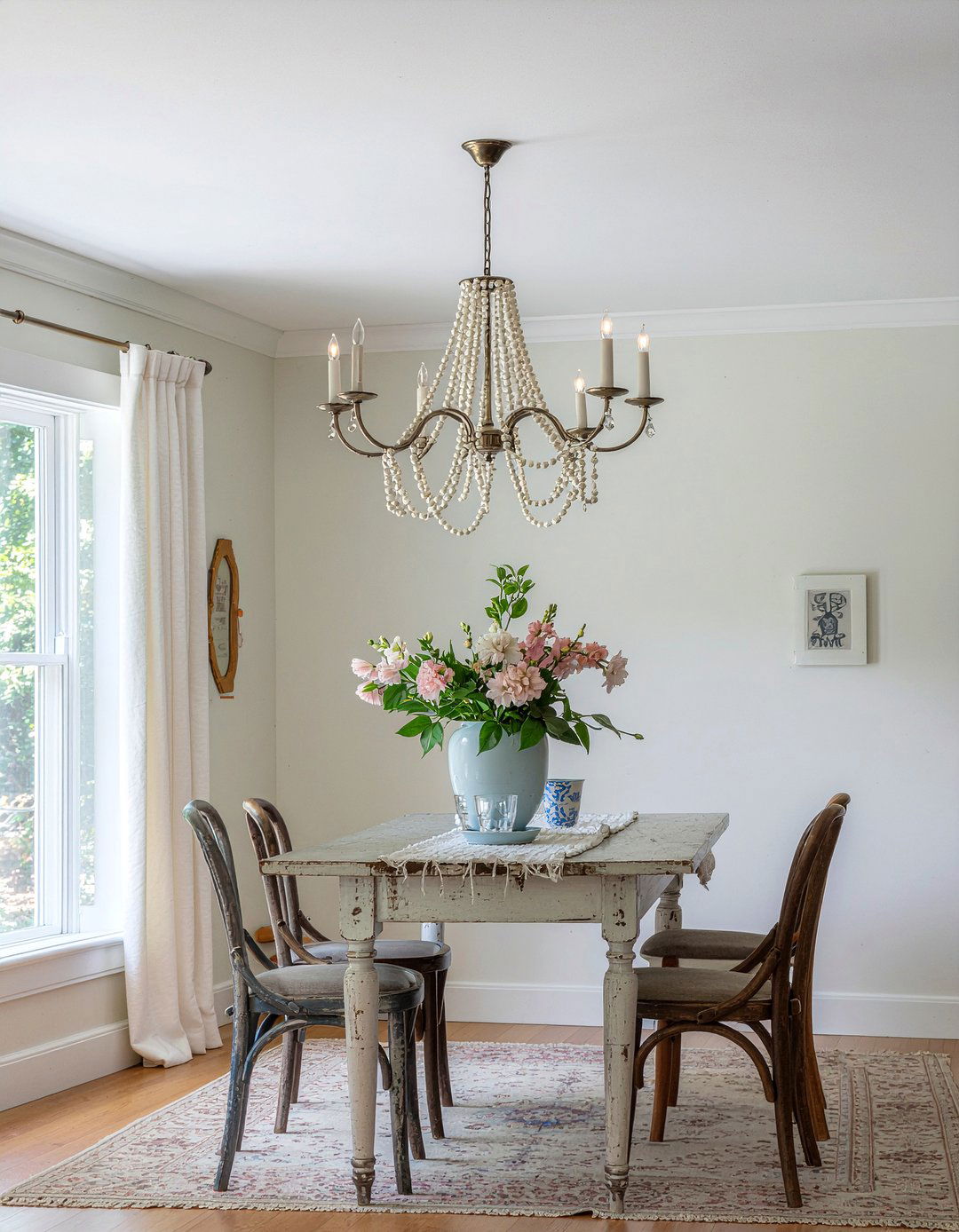 White beaded candle chandelier - 30 candle chandelier dining room ideas