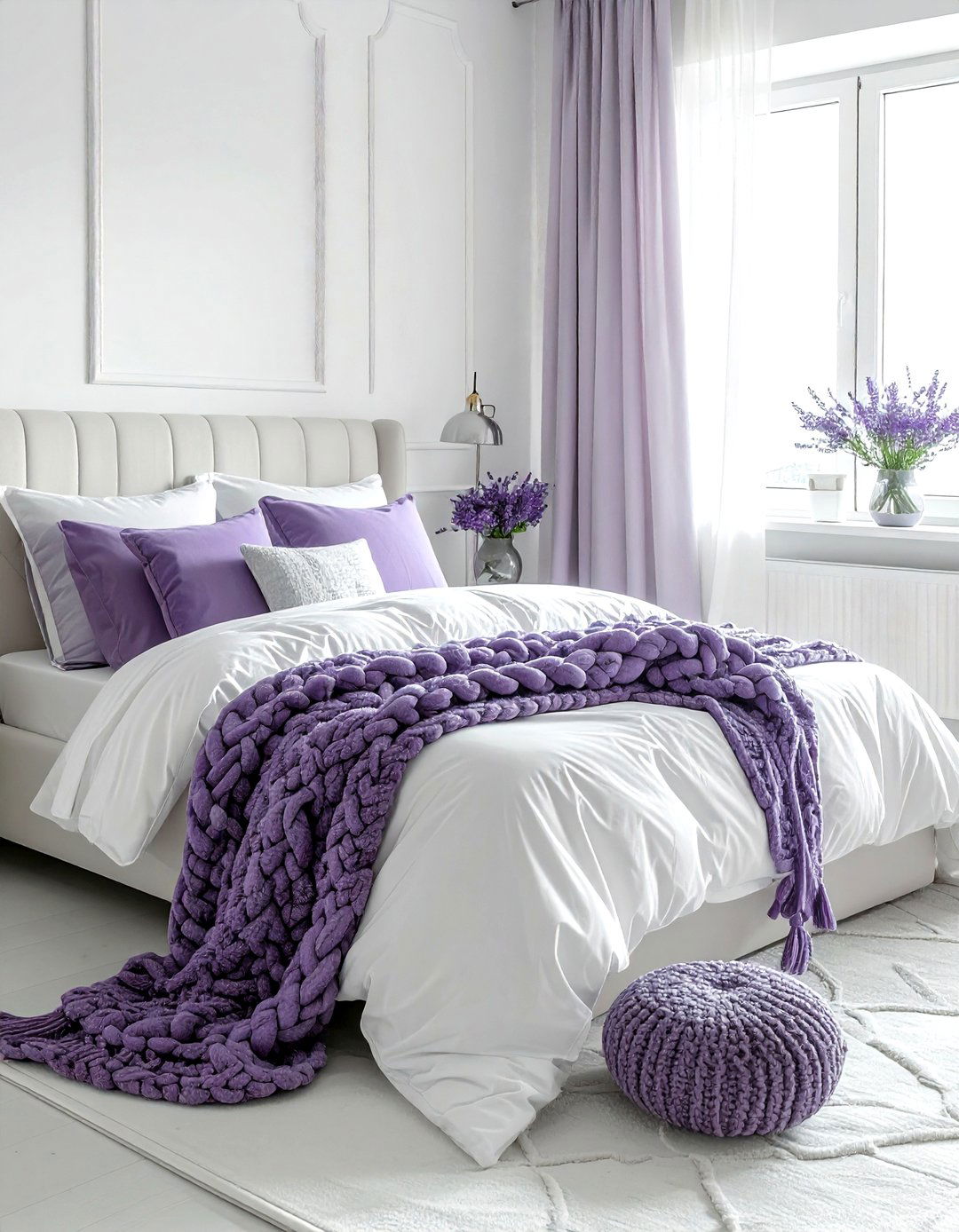 White bedding lavender theme - 30 lavender and white bedroom ideas