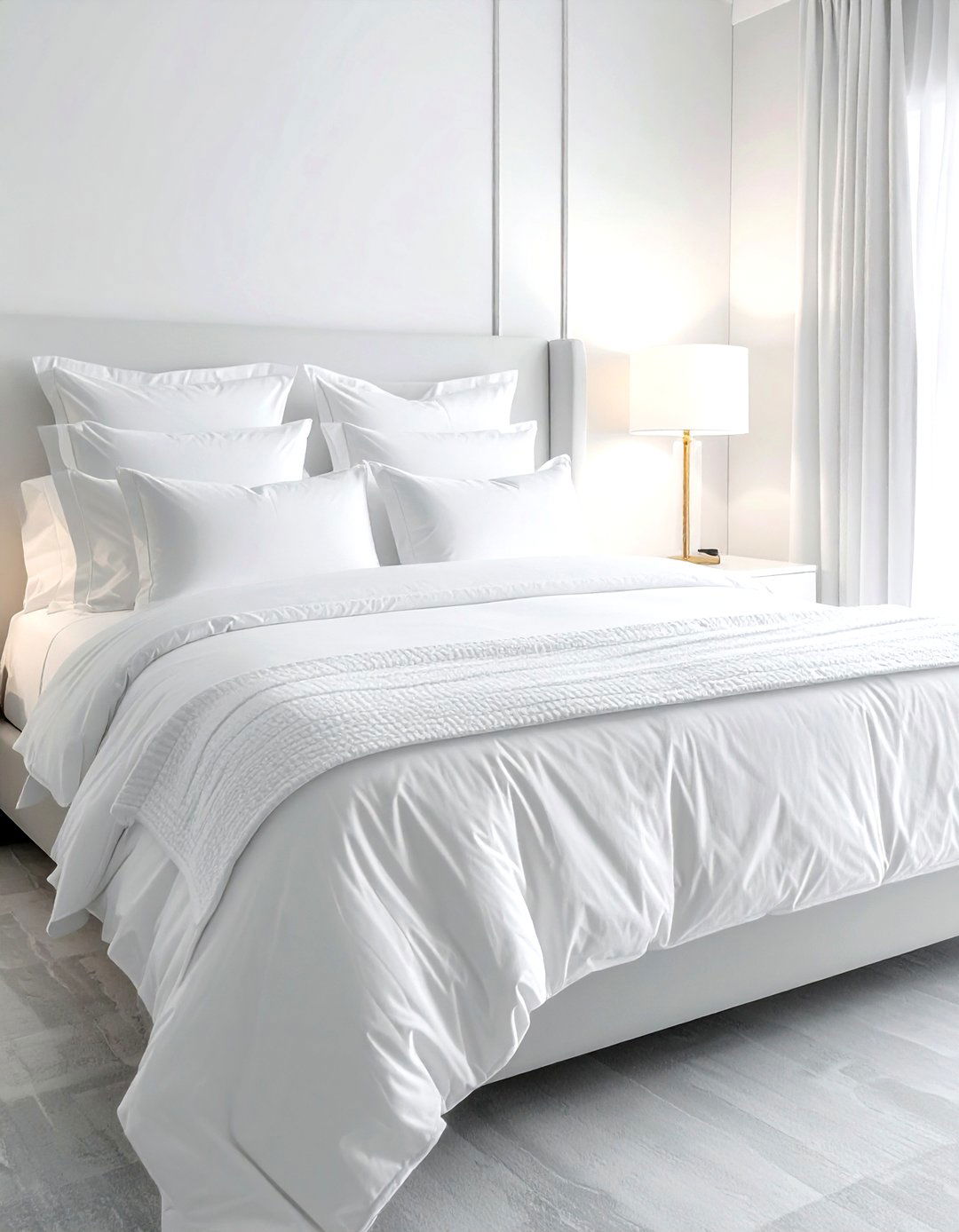 White bedding set - 30 all white decor ideas