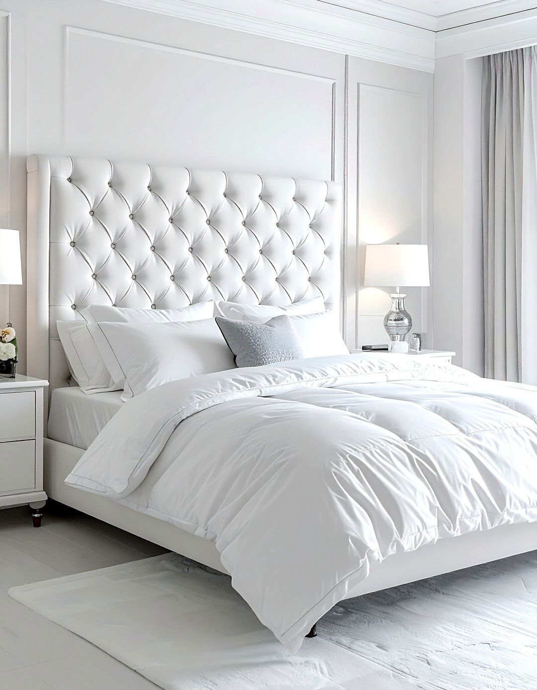 White bedroom headboard - 30 white bedroom design ideas