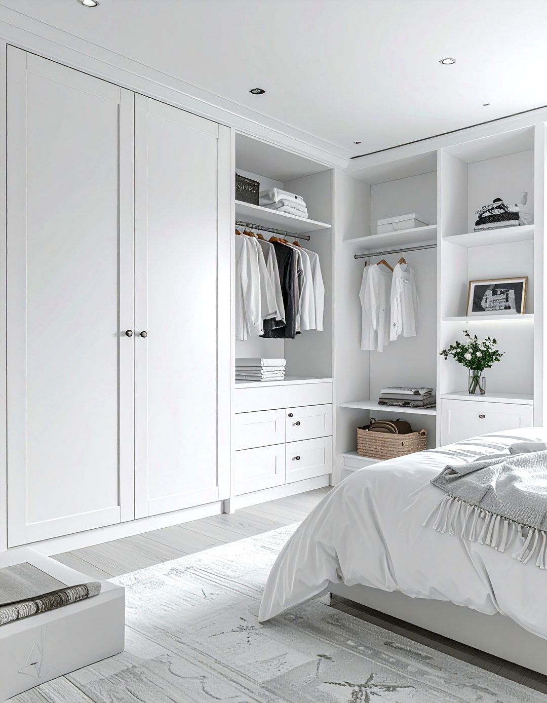 White bedroom storage - 30 white bedroom design ideas