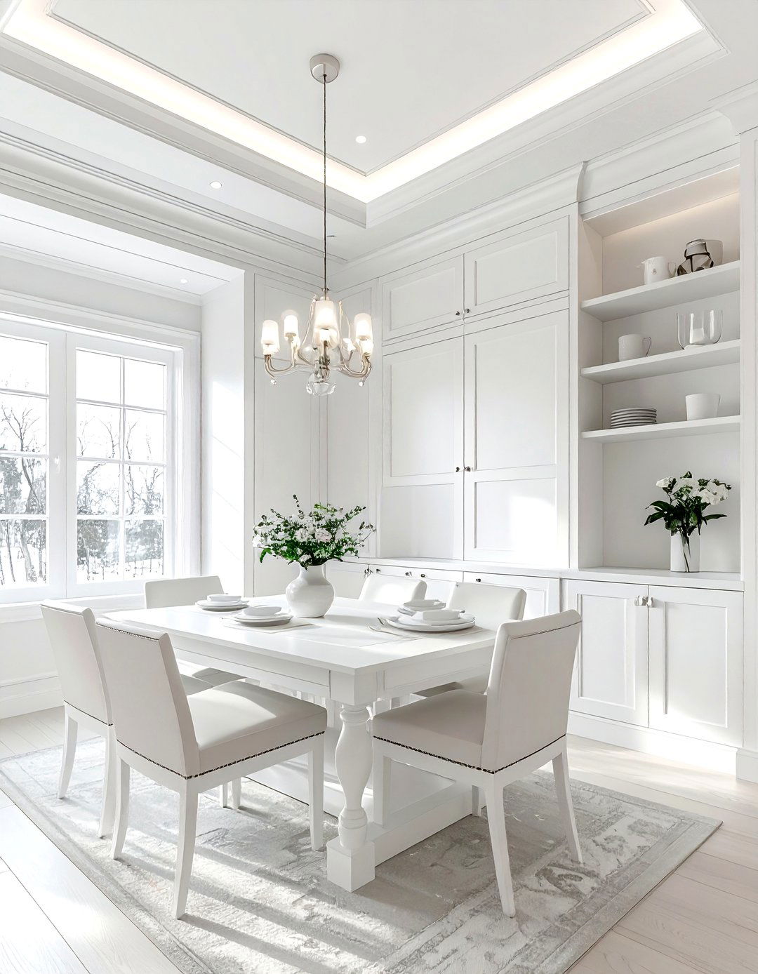 White built in dining room storage - 30 dining room alcove storage ideas