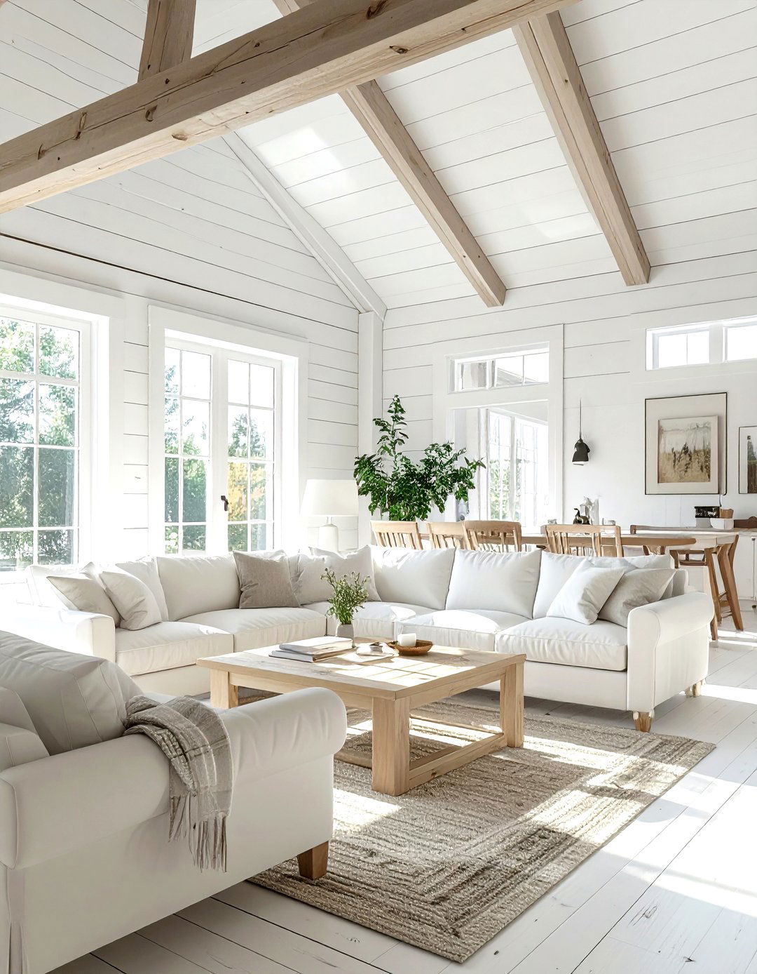 White cabin interior - 30 living room cabin furniture ideas