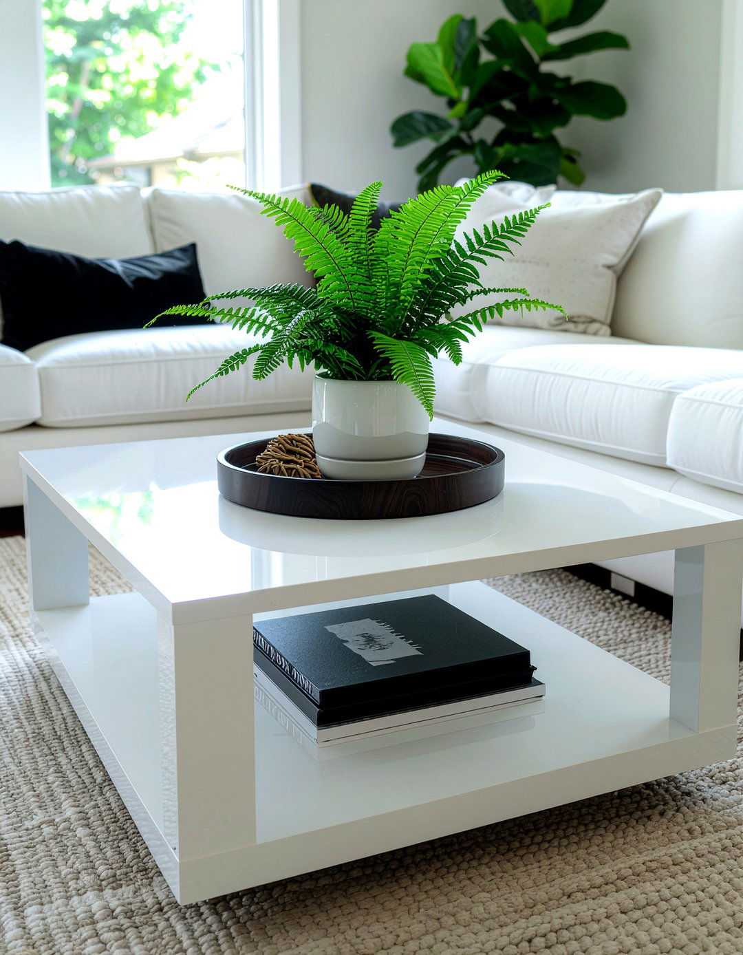 White coffee table decor - 30 living room coffee table styling