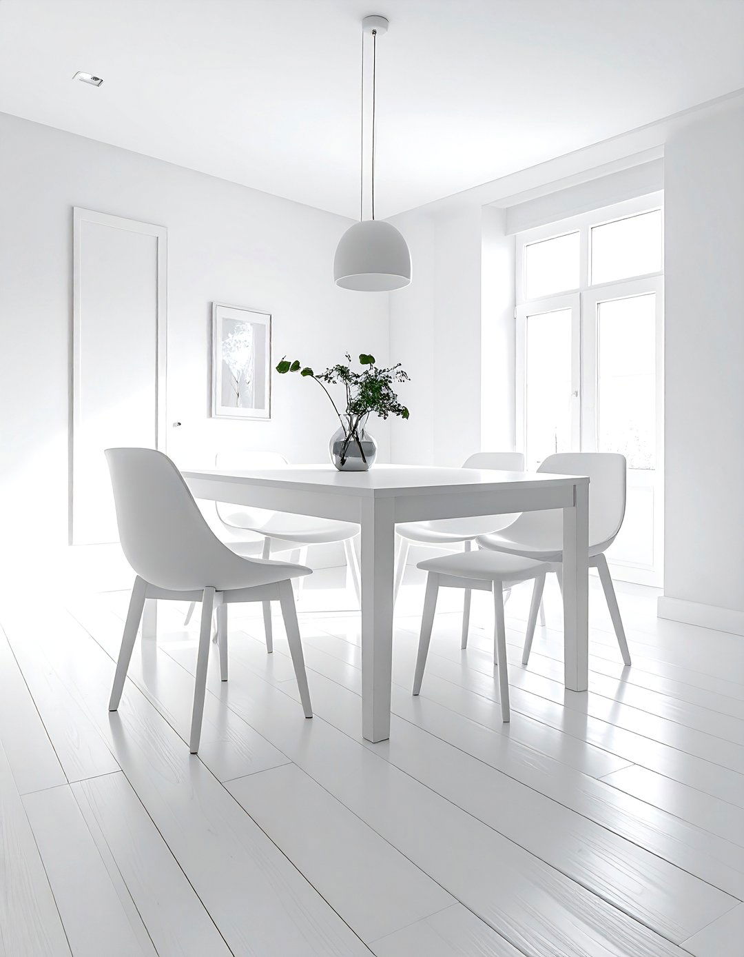 White dining room floor - 30 bright white dining room ideas