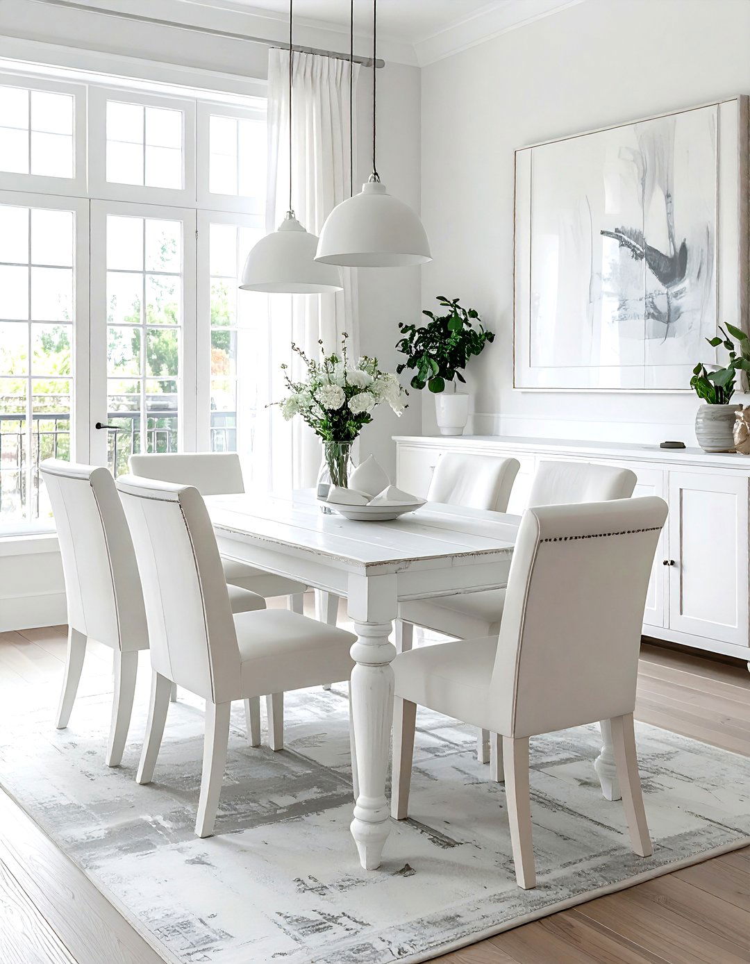 White dining room furniture - 30 transitional dining room ideas