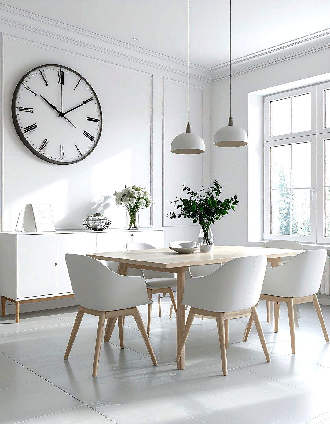 White dining room wall - 30 Finnish dining room ideas