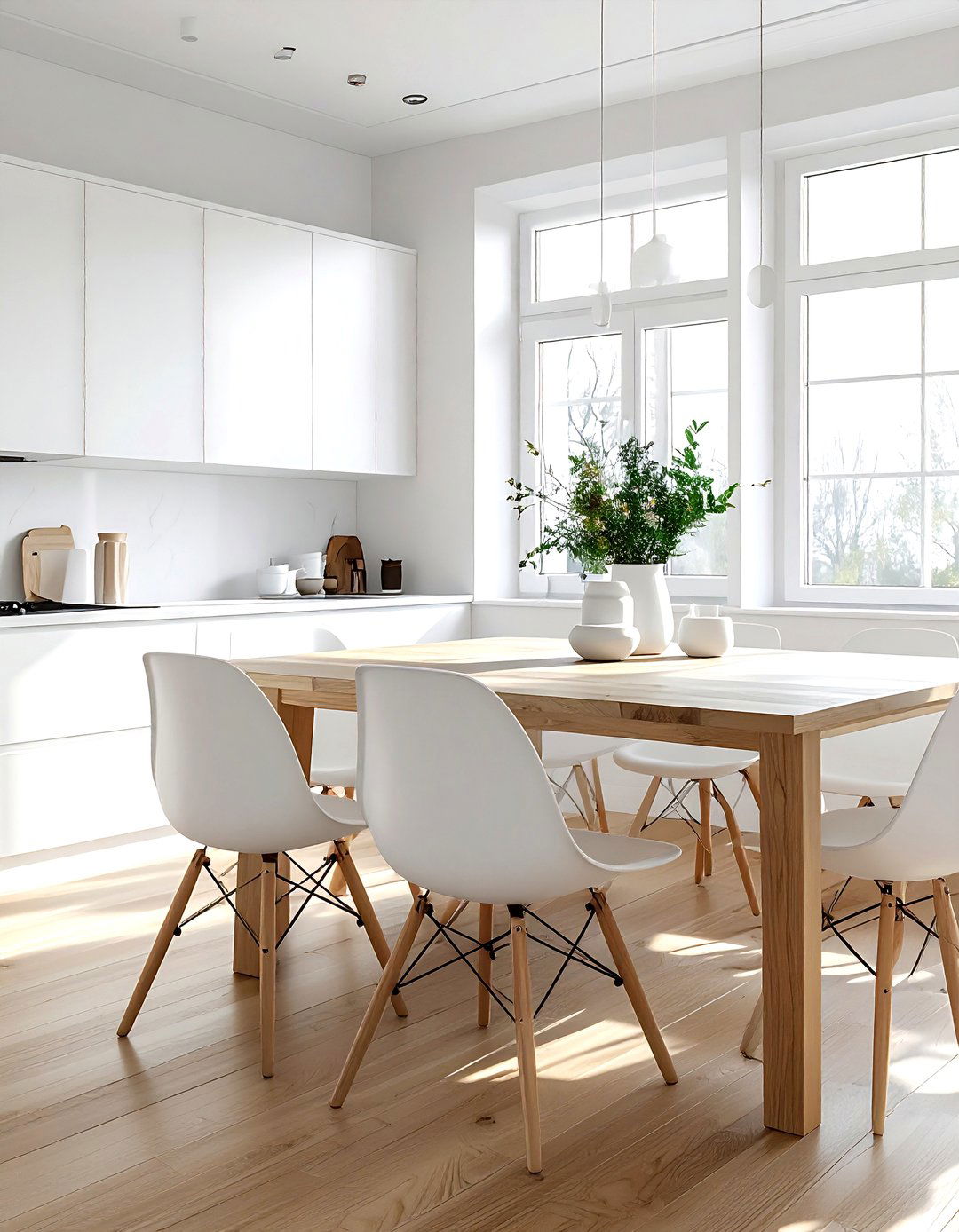 White dining room wood - 30 bright white dining room ideas