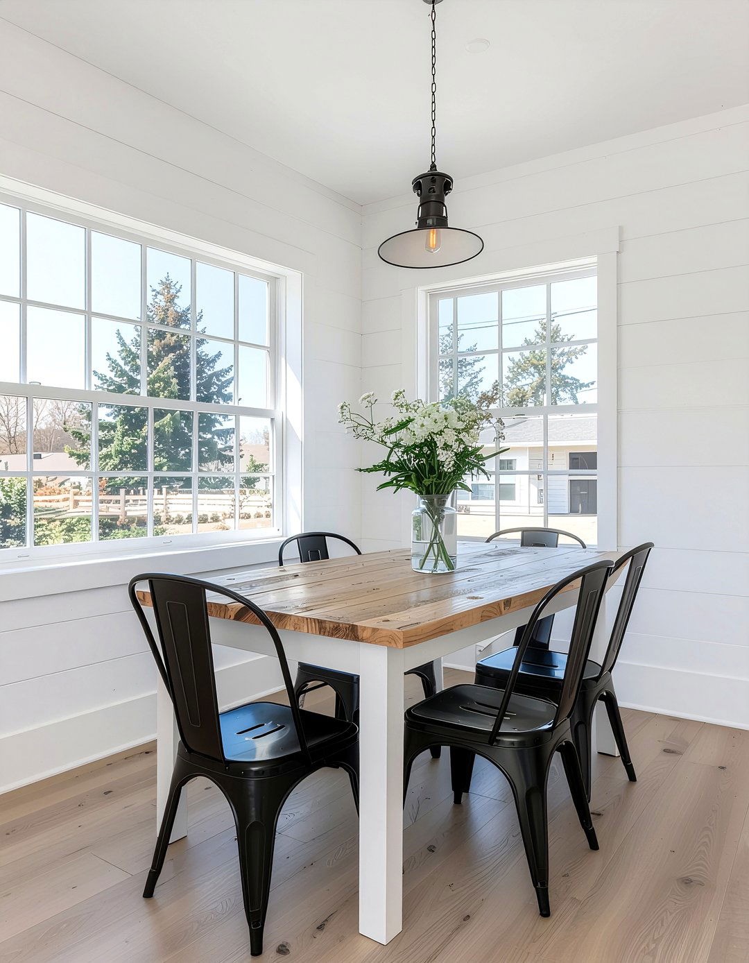 White farmhouse dining room - 30 rustic dining room ideas