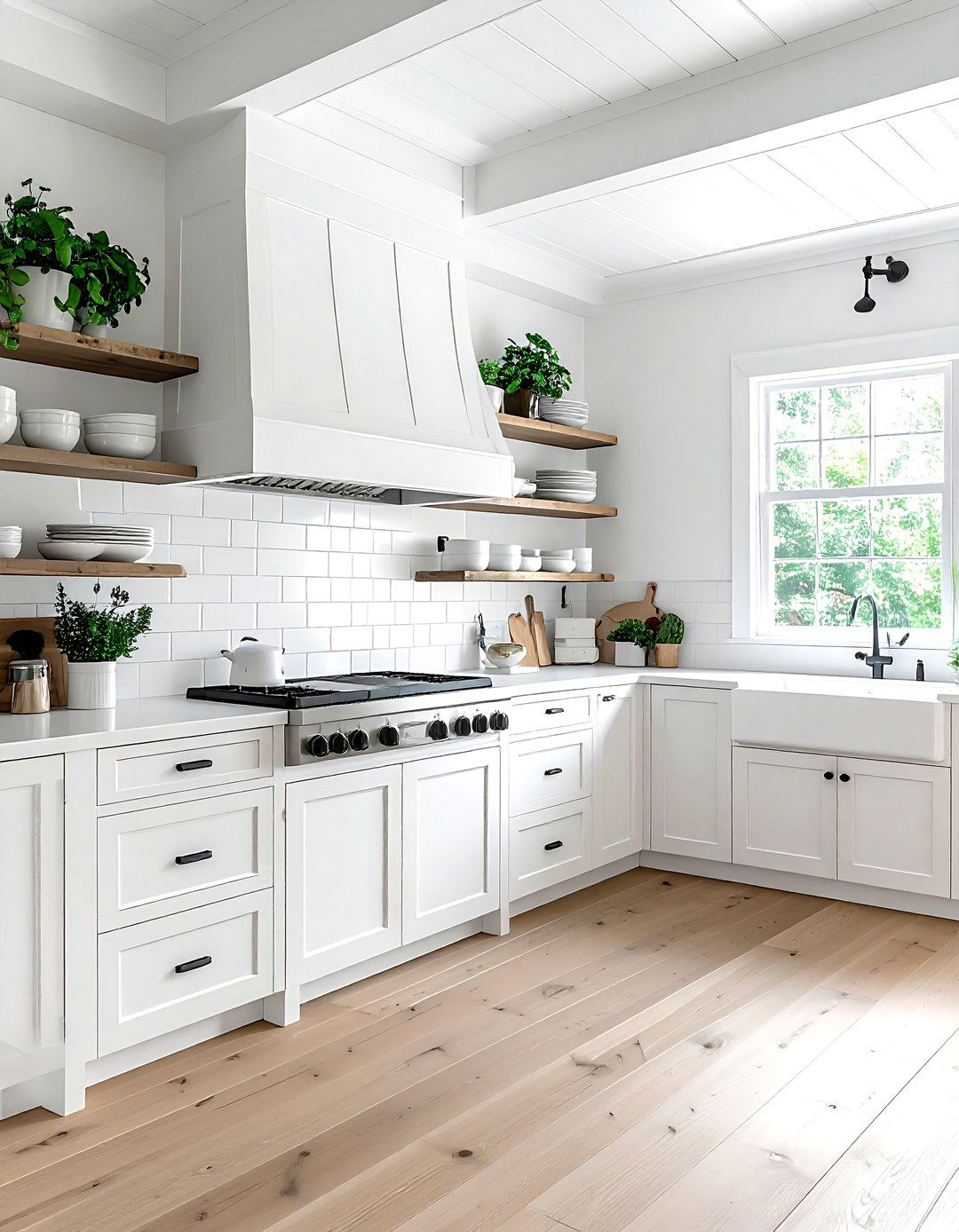 White farmhouse kitchen - 30 all white decor ideas