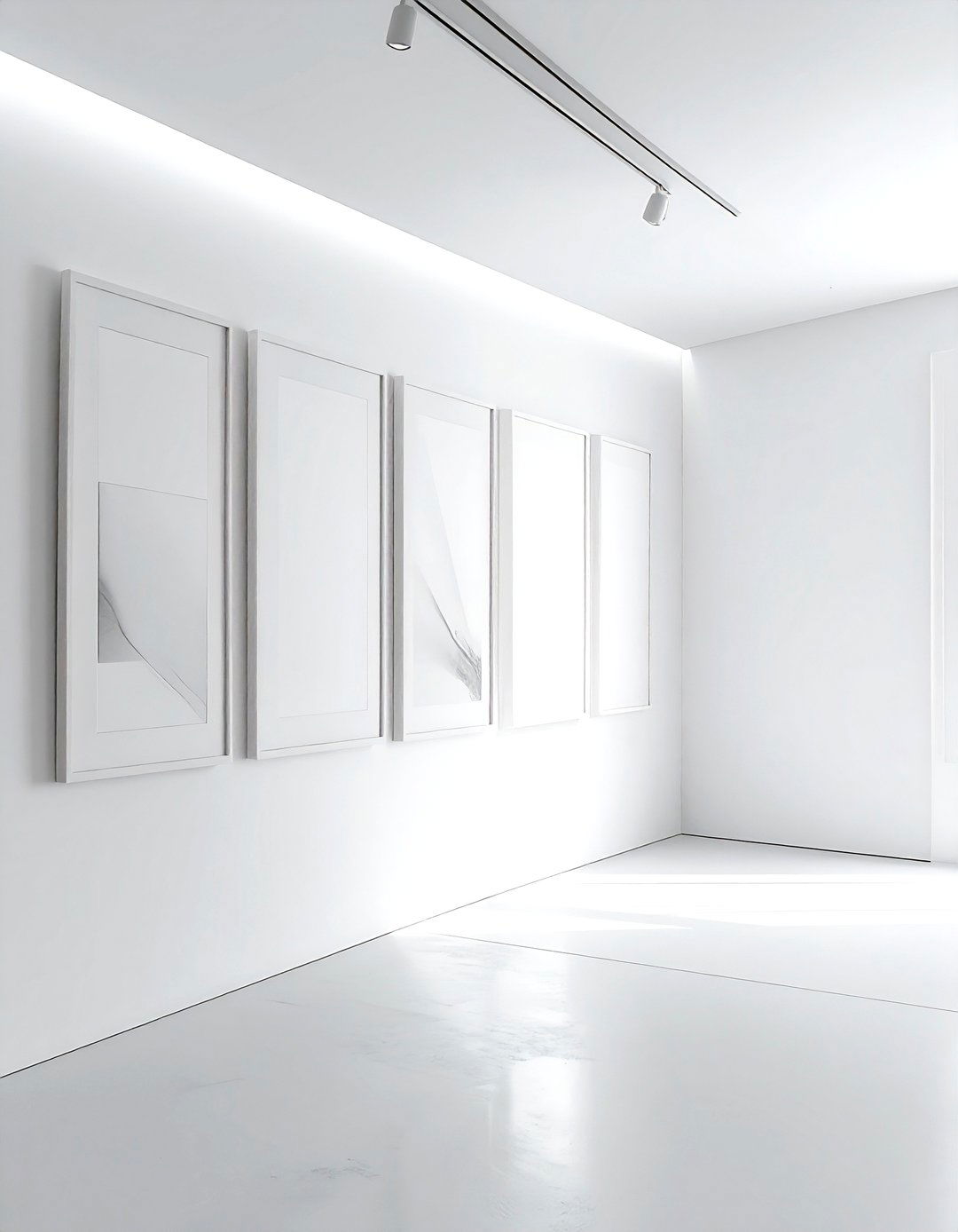White gallery wall - 30 all white decor ideas