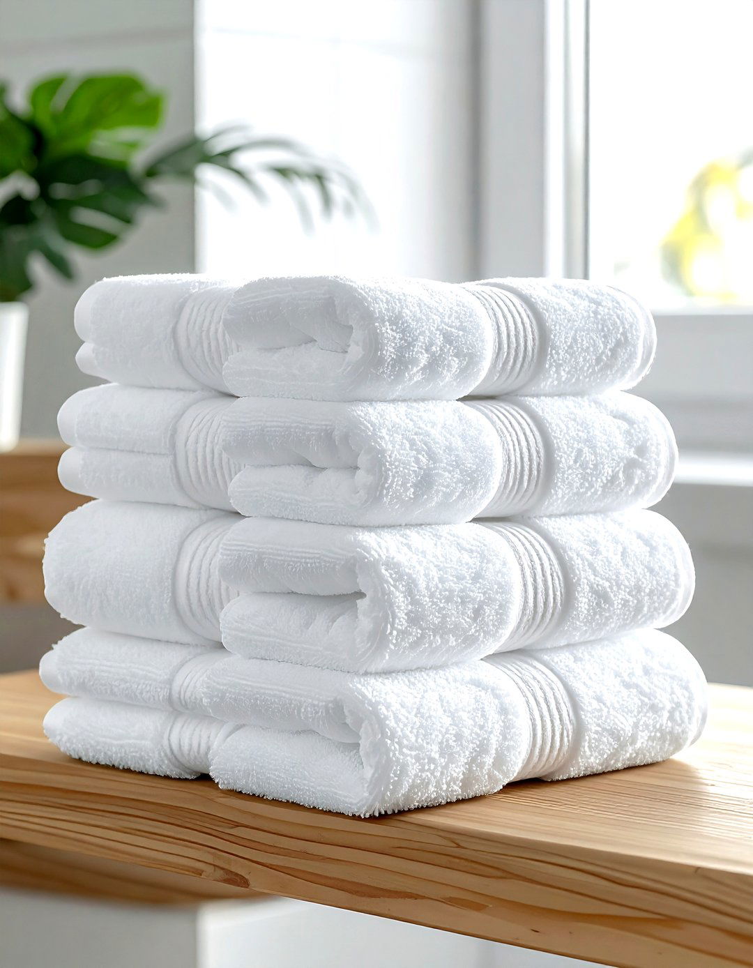 White hand towel set - 30 white bathroom accessories ideas