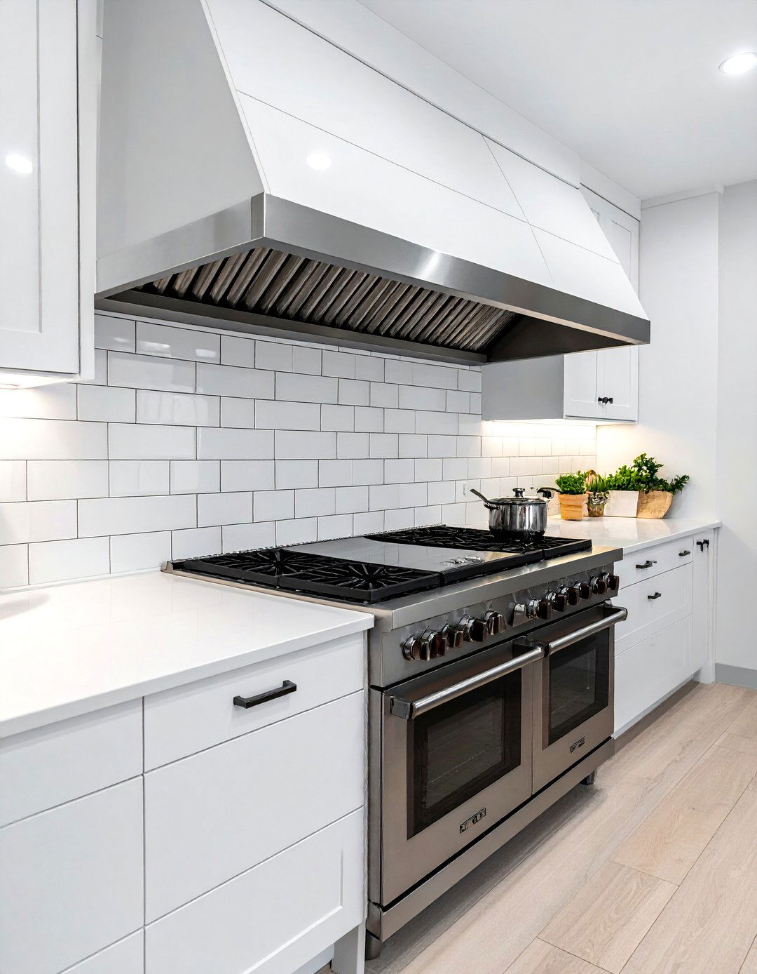 White hood subway tile - 30 white hood kitchen ideas