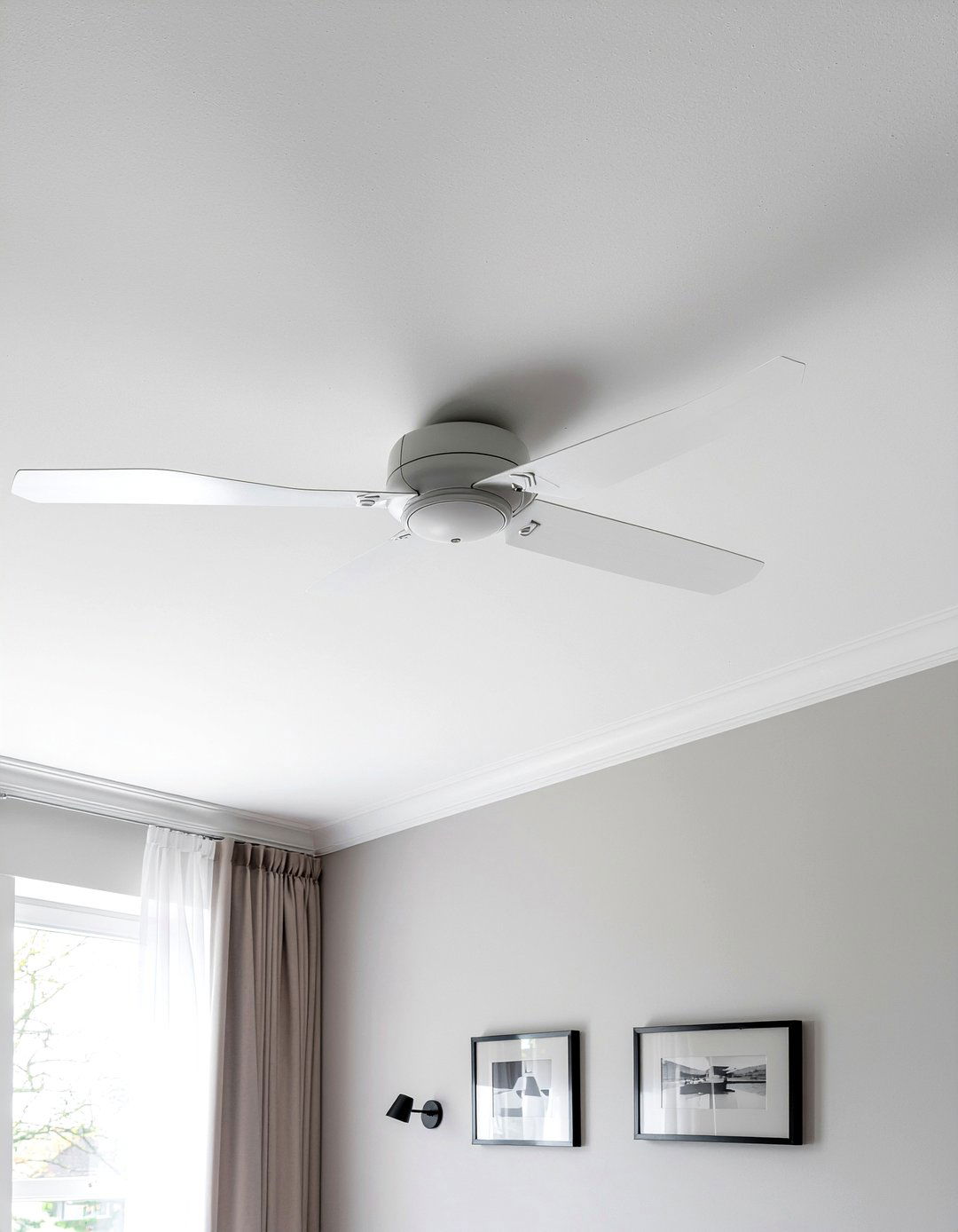 White hugger ceiling fan - 30 bedroom ceiling fans