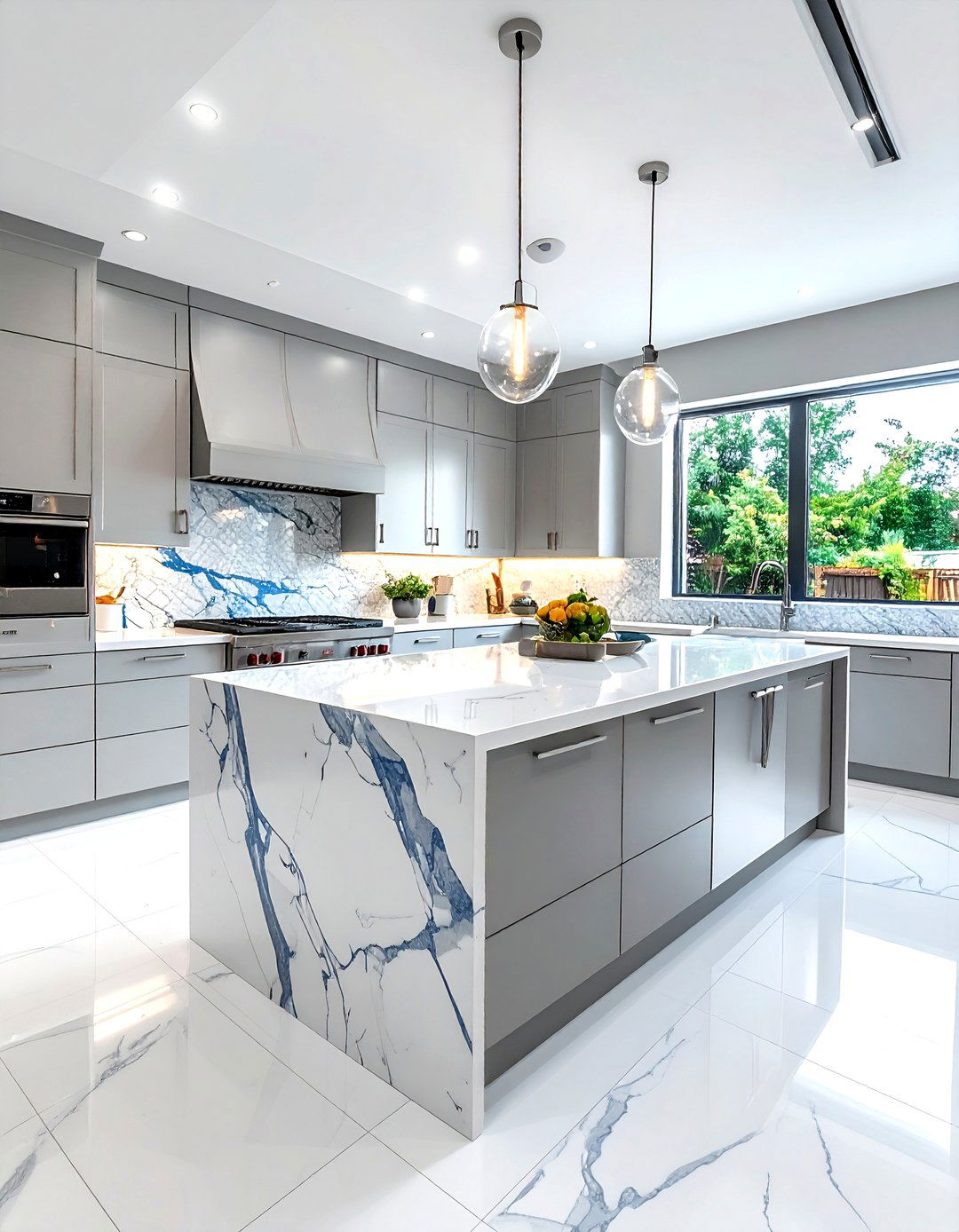 White ice granite kitchen - 30 granite kitchen ideas