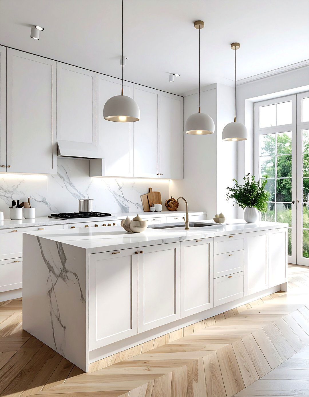 White kitchen cabinets - 30 Nordic kitchen ideas