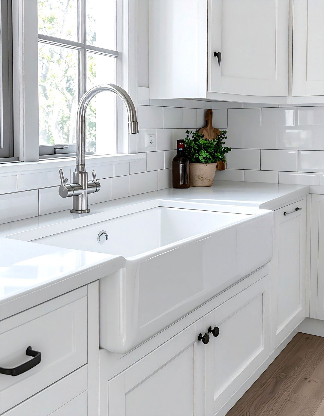 White kitchen cast iron sink - 30 cast iron sink kitchen ideas