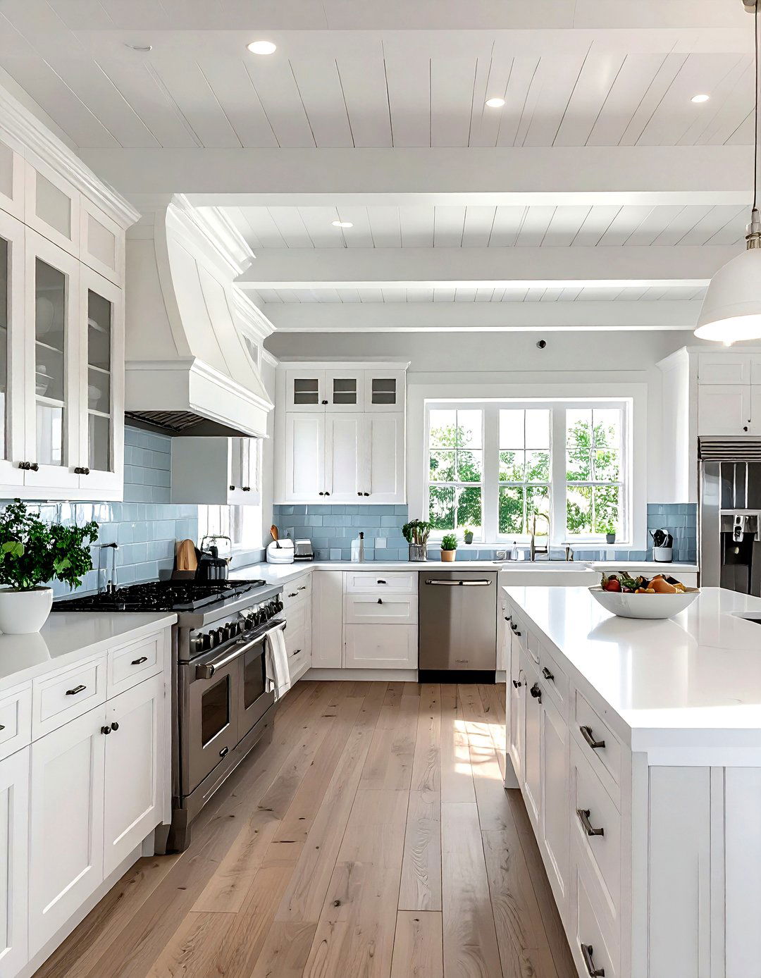 White kitchen ceiling beams - 30 kitchen beamed ceiling ideas
