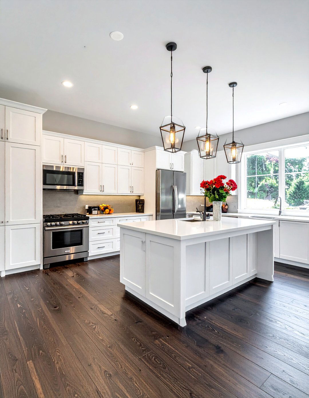 White kitchen dark floors - 30 white kitchen cabinet ideas