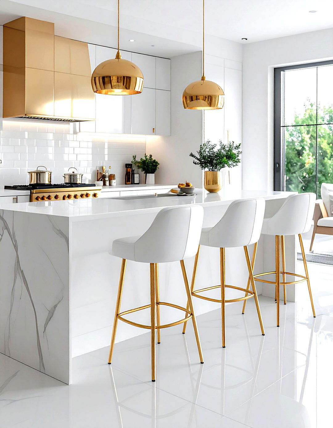30 Gold and White Kitchen Ideas for a Modern and Sleek Home