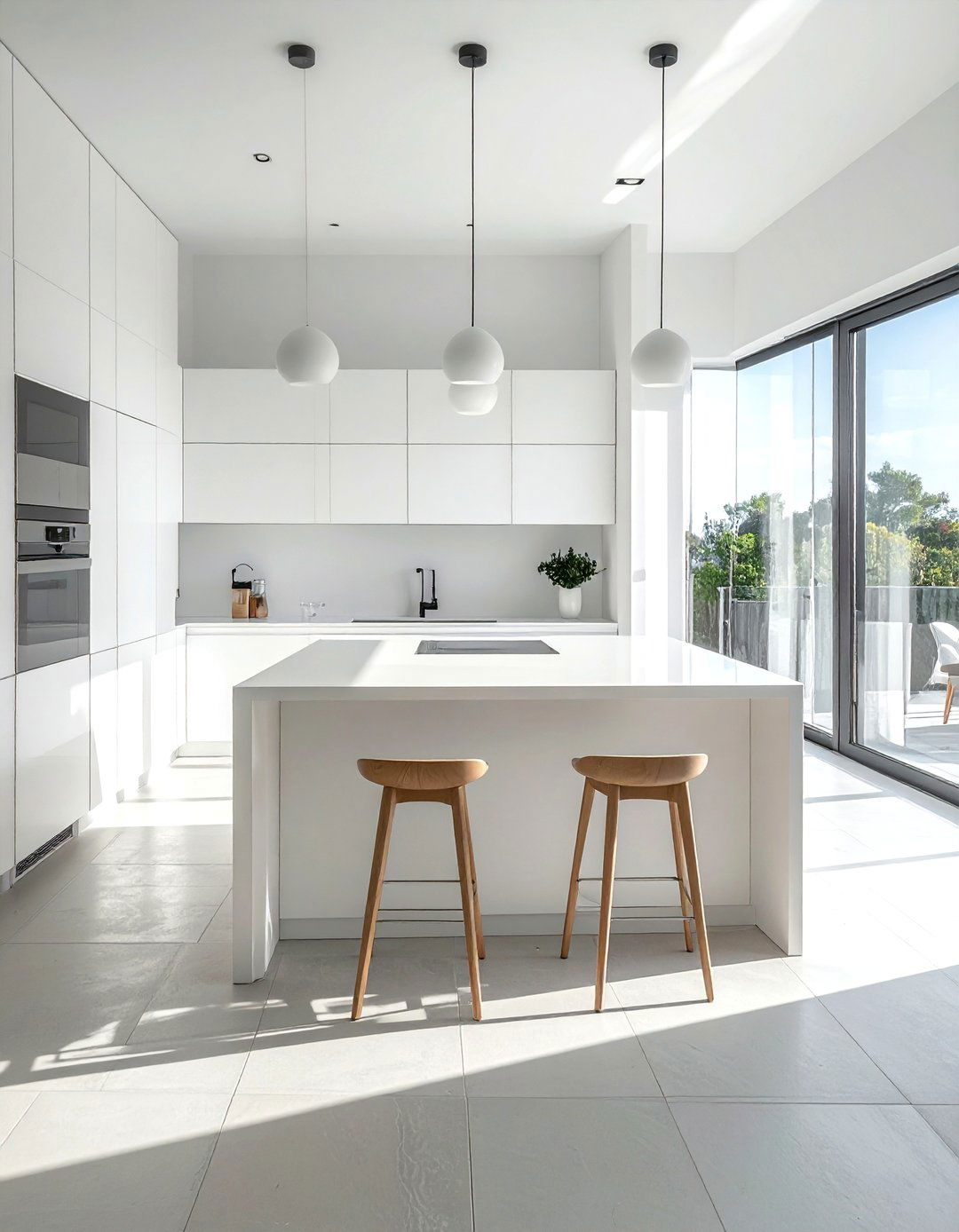 White kitchen with natural light - 30 warm white kitchen ideas