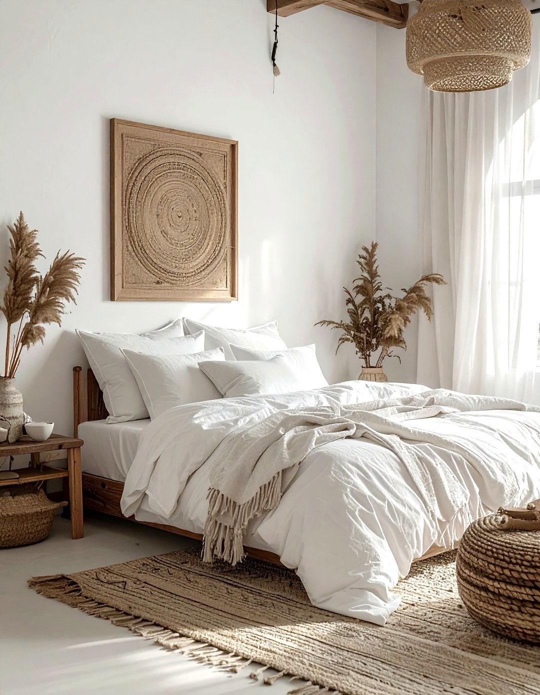 30 Bohemian White Bedroom Ideas for Peaceful Rest