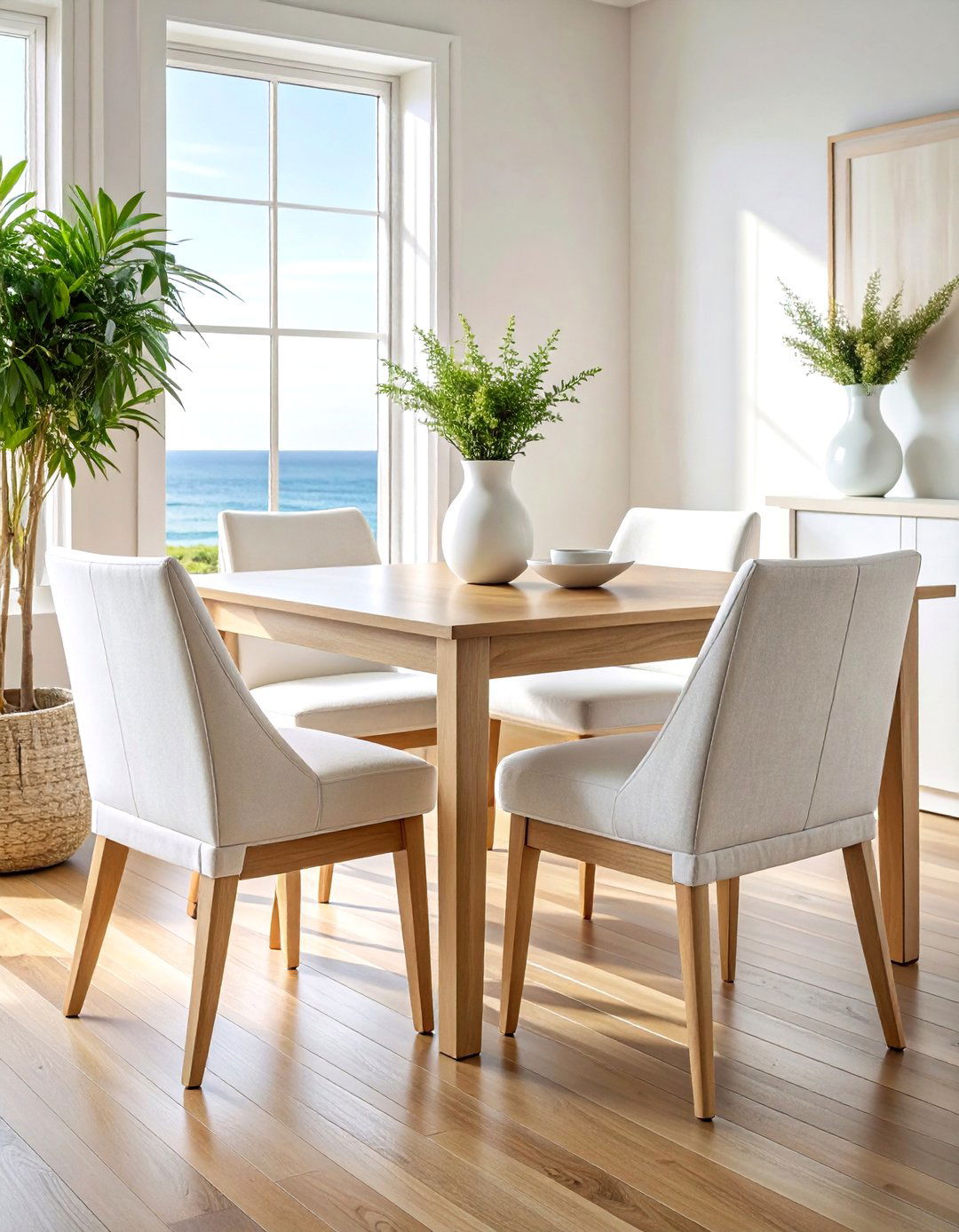 White linen slipcovered dining chairs - 30 slipcovered dining chair ideas