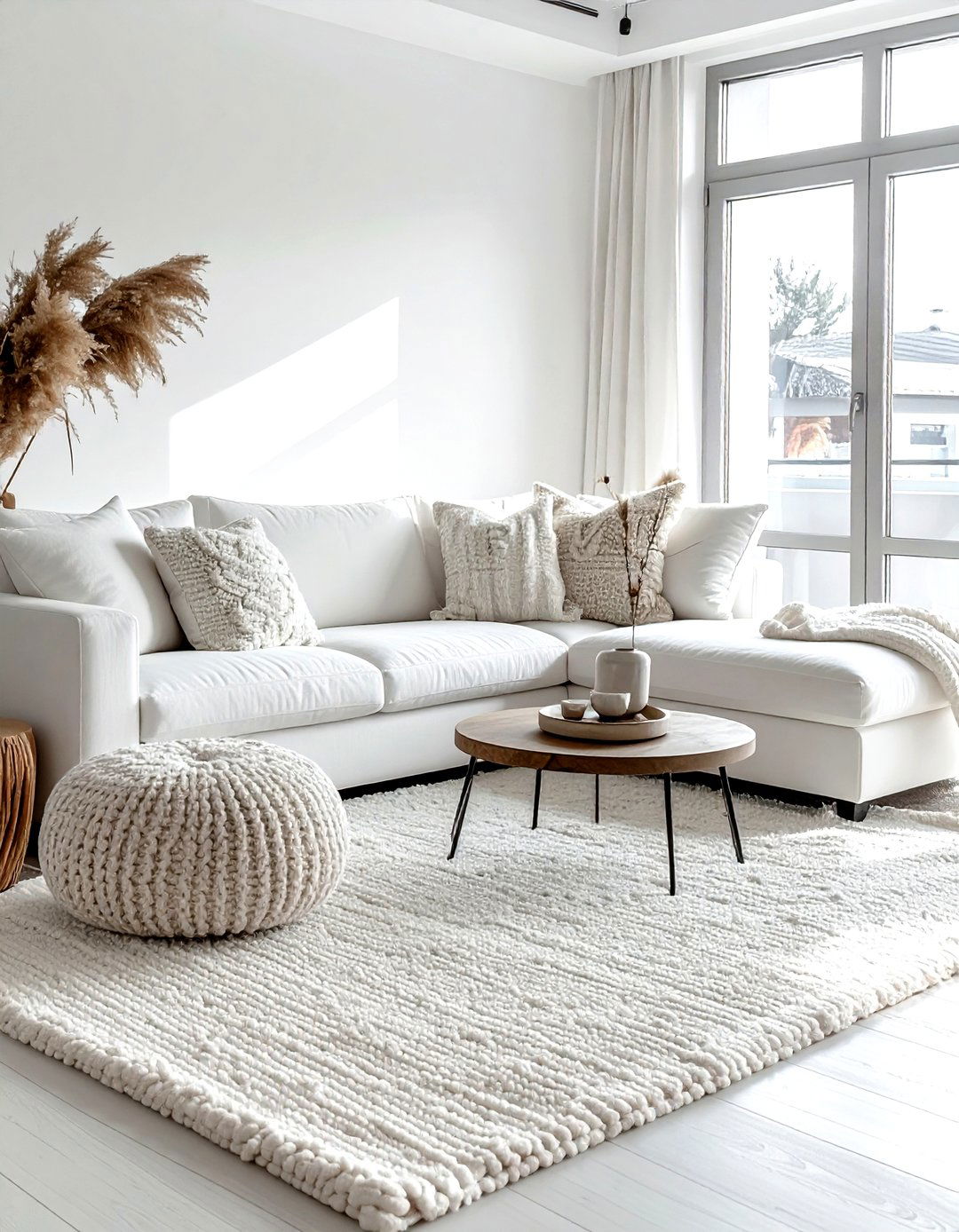 White living room - 30 all white decor ideas