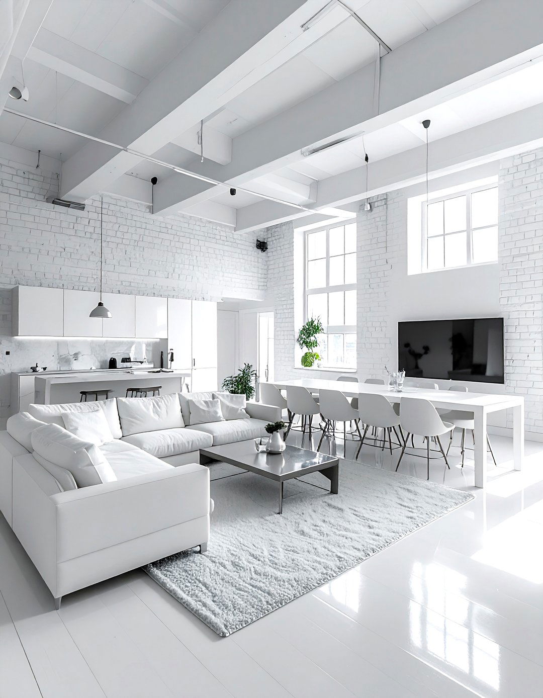 White loft apartment - 30 all white decor ideas