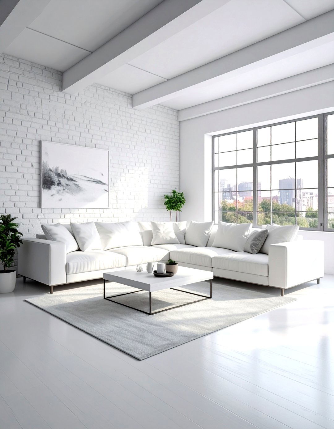 White loft living room - 30 loft style living room ideas