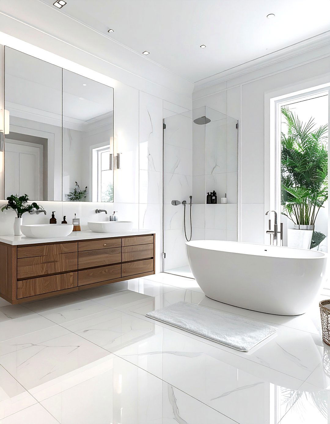 White master bathroom - 30 white bathroom decor ideas
