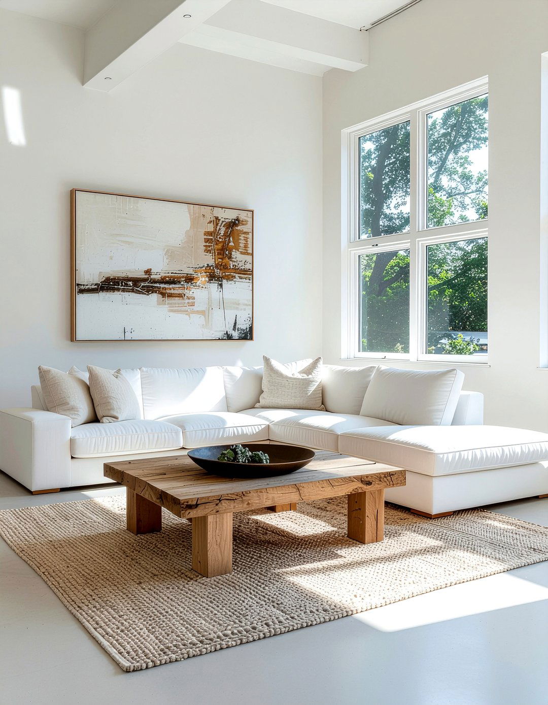 White modular u shaped sofa - 30 U-shaped sofa living room ideas