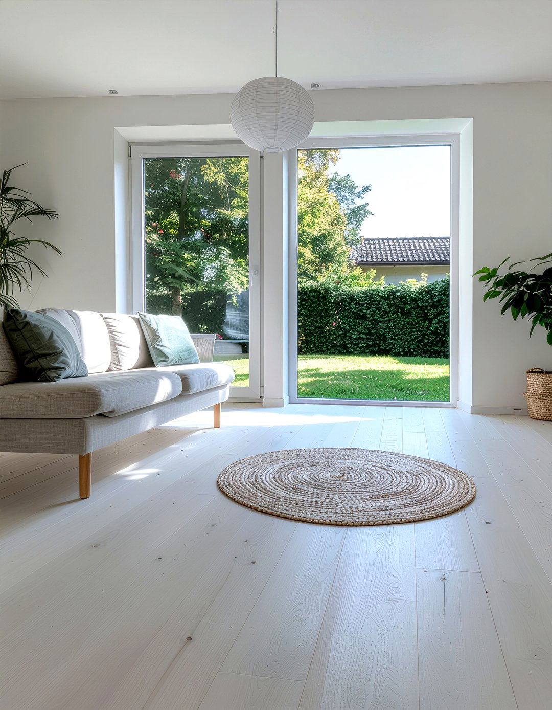 White oak flooring - 30 new construction living room ideas