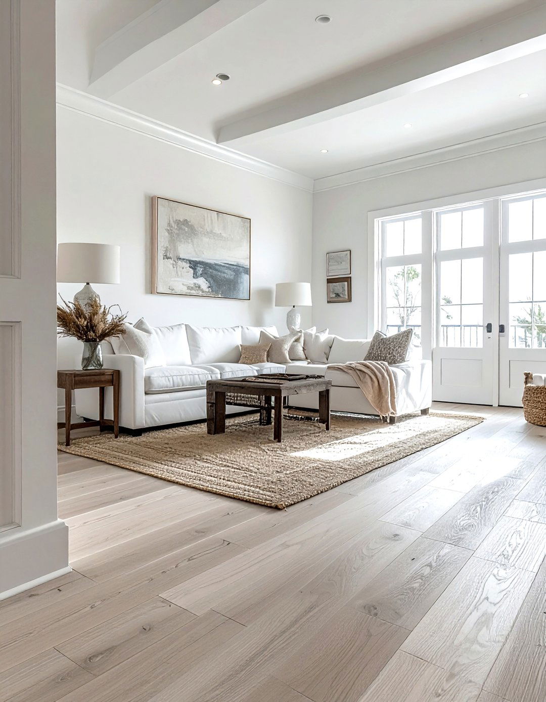 White oak flooring - 30 coastal decor ideas