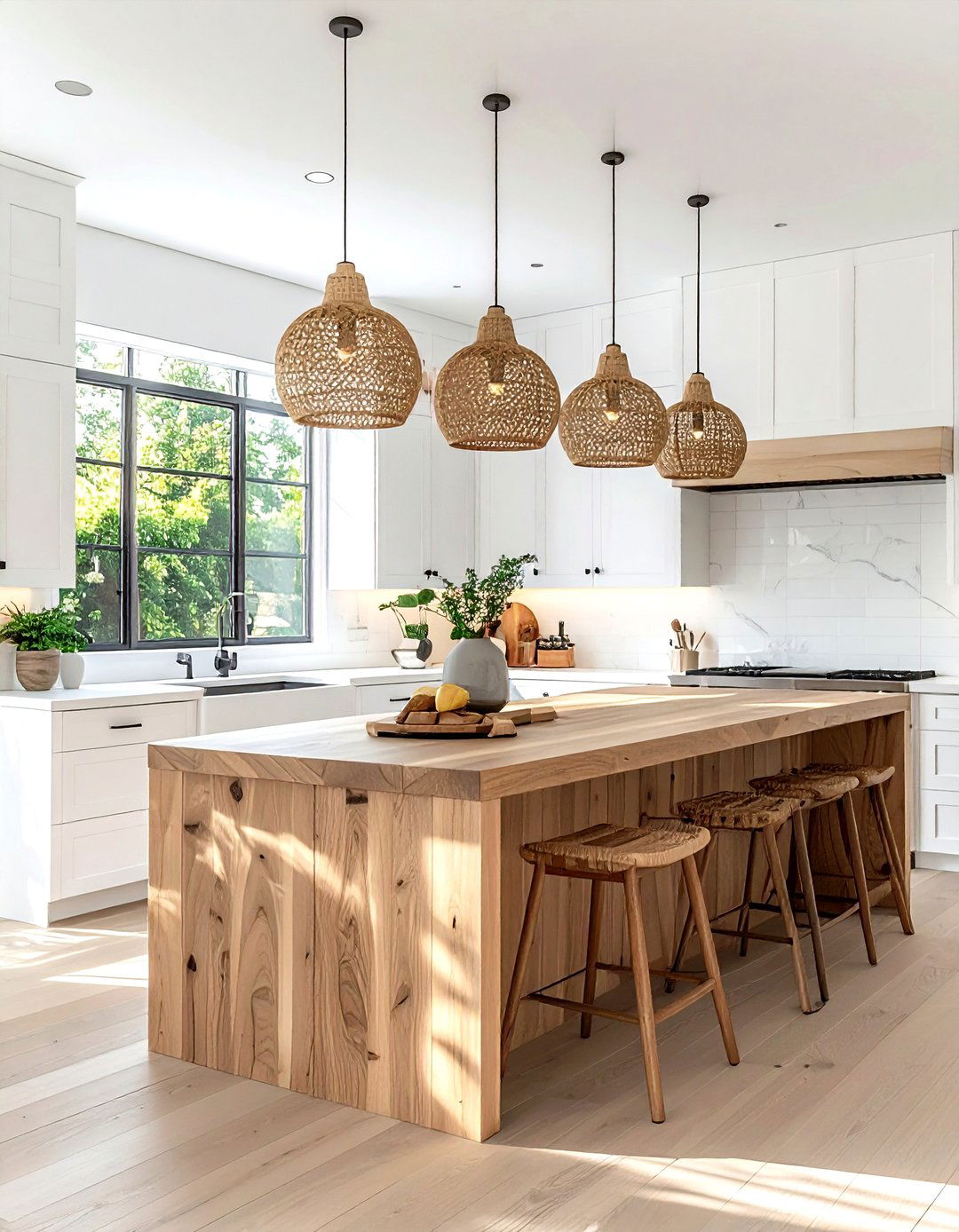 White oak kitchen cabinets - 30 natural wood kitchen cabinet ideas