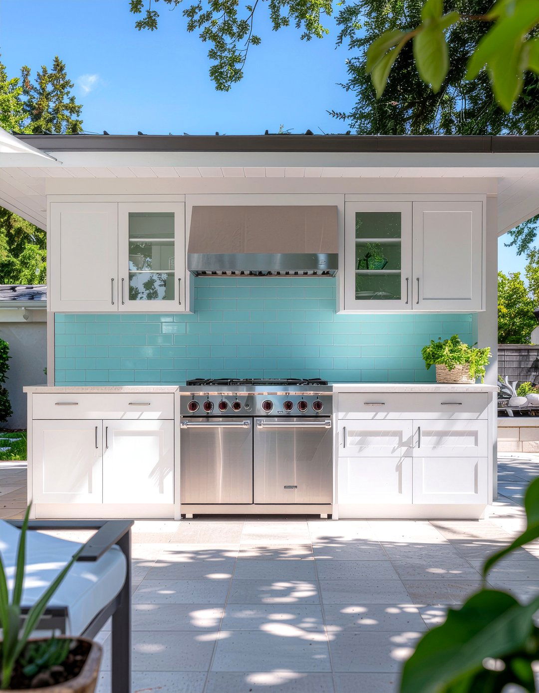 White outdoor kitchen cabinets - 30 outdoor kitchen cabinet ideas