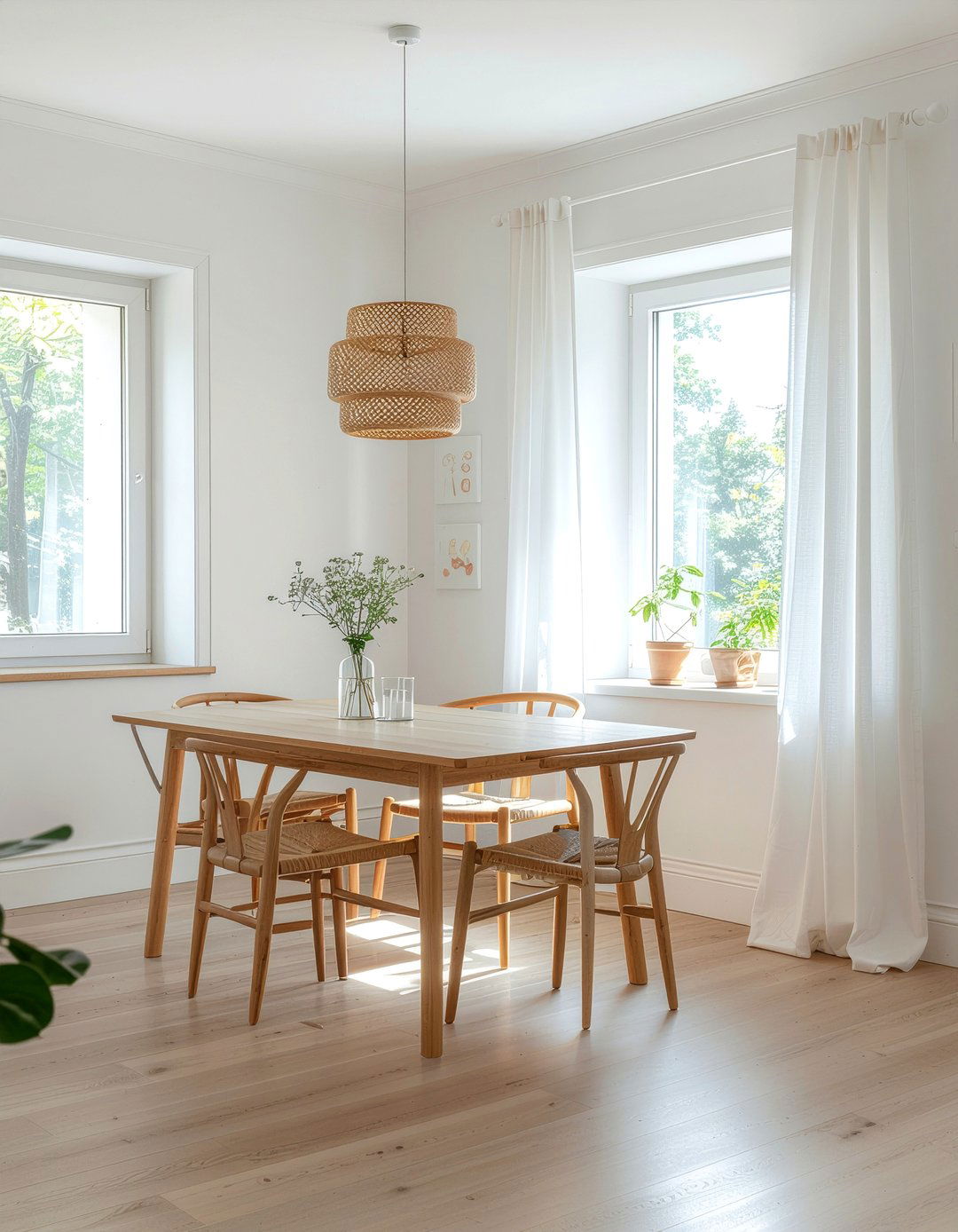 White paint colors - 30 dining room natural light ideas