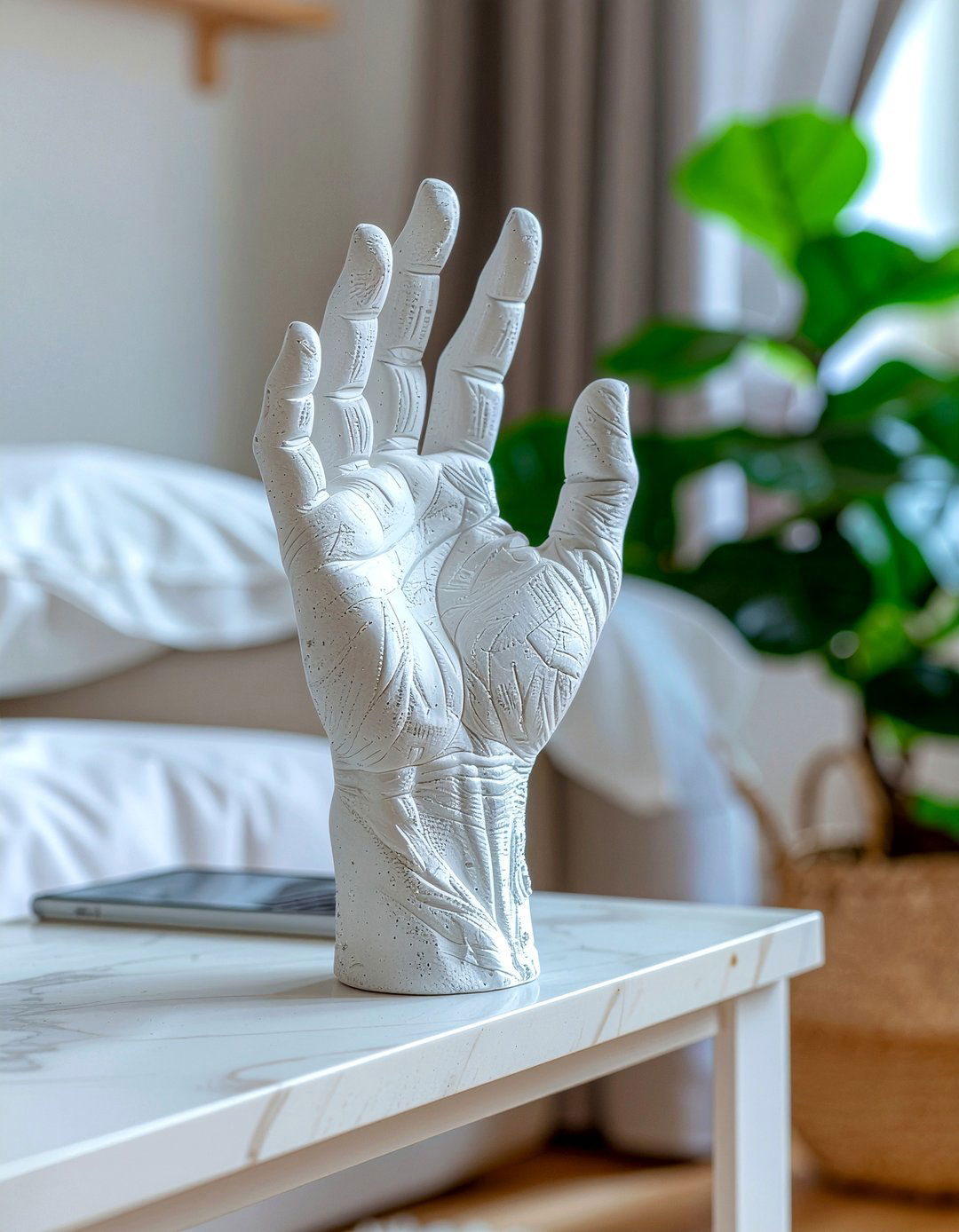 White plaster hand - 30 figurine ideas