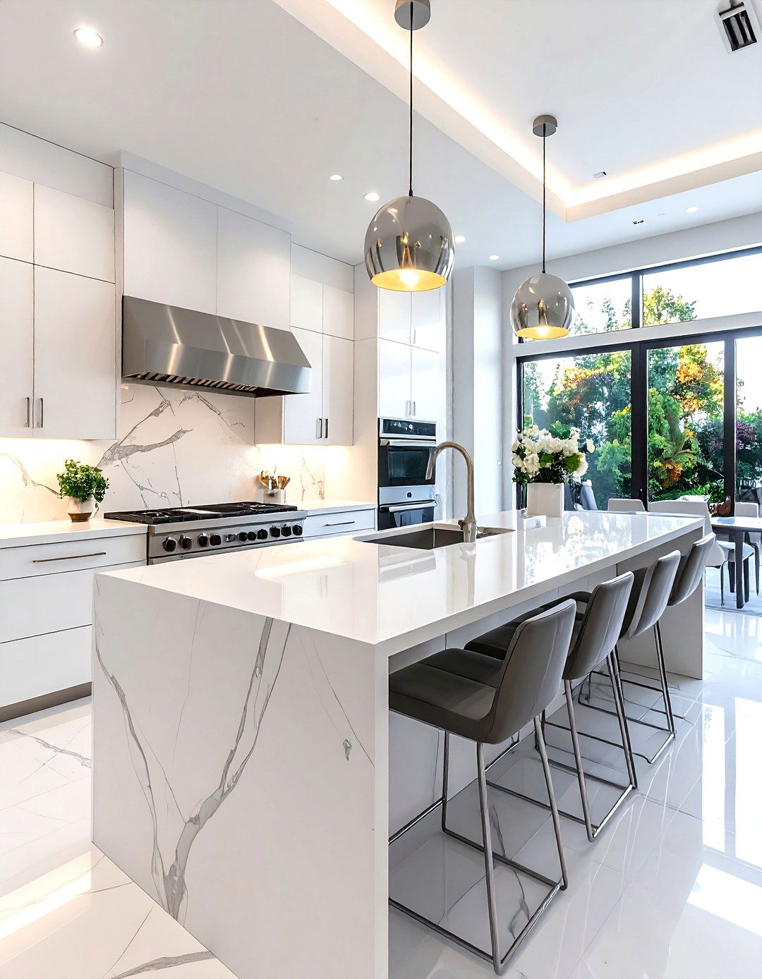 White quartz kitchen countertops - 30 Caesarstone kitchen ideas