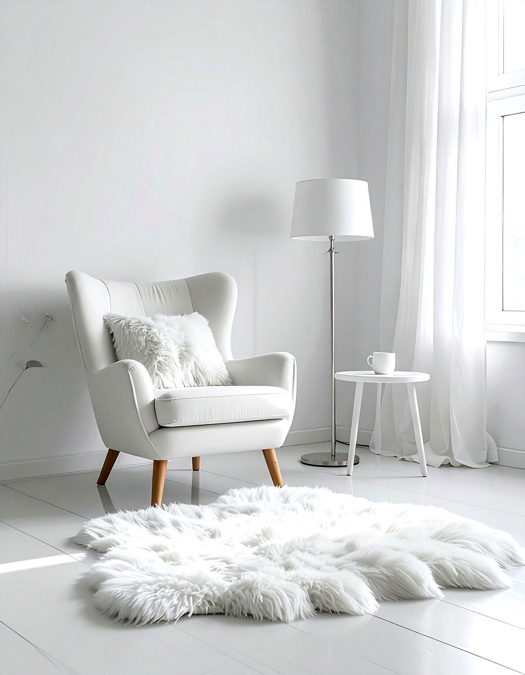 White reading nook - 30 all white decor ideas