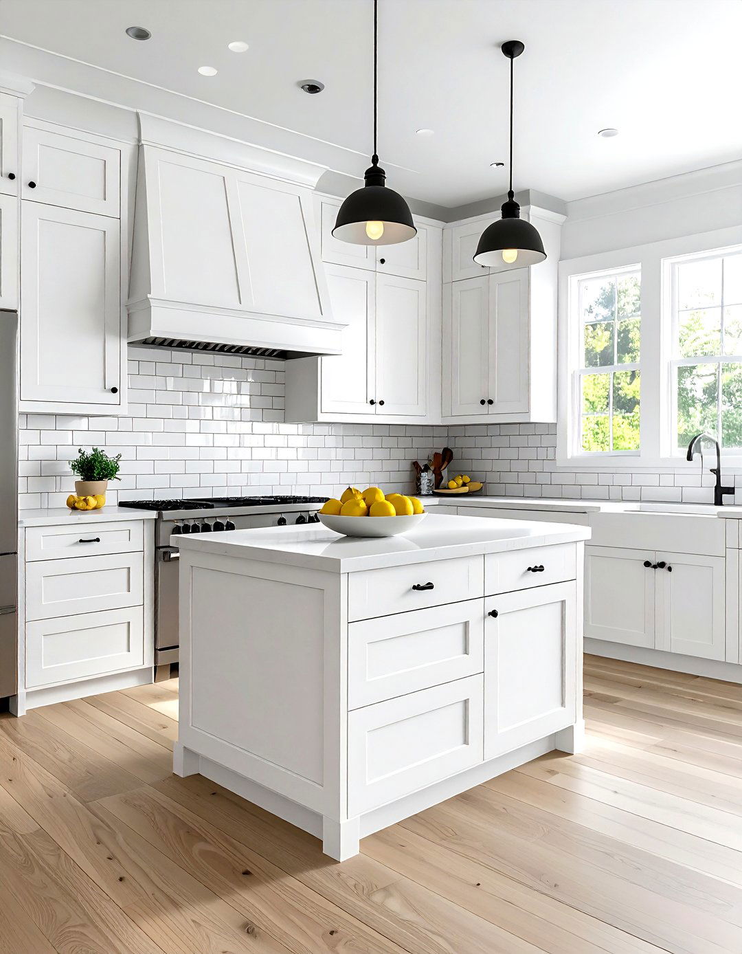 White shaker cabinet - 30 long-lasting kitchen ideas