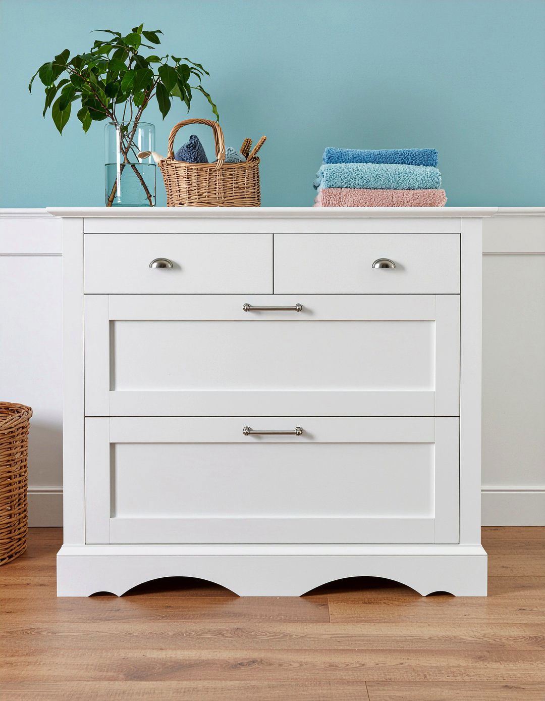 White shaker linen cabinet - 30 bathroom linen cabinet ideas