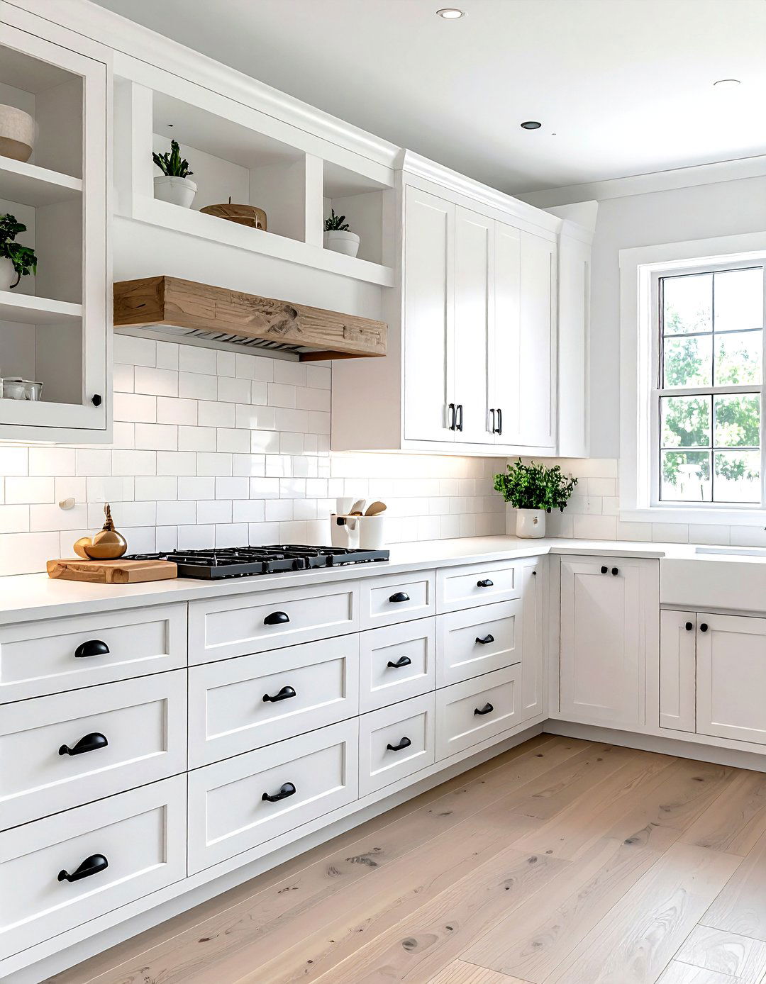 White shaker style cabinets - 30 living room built-in storage ideas