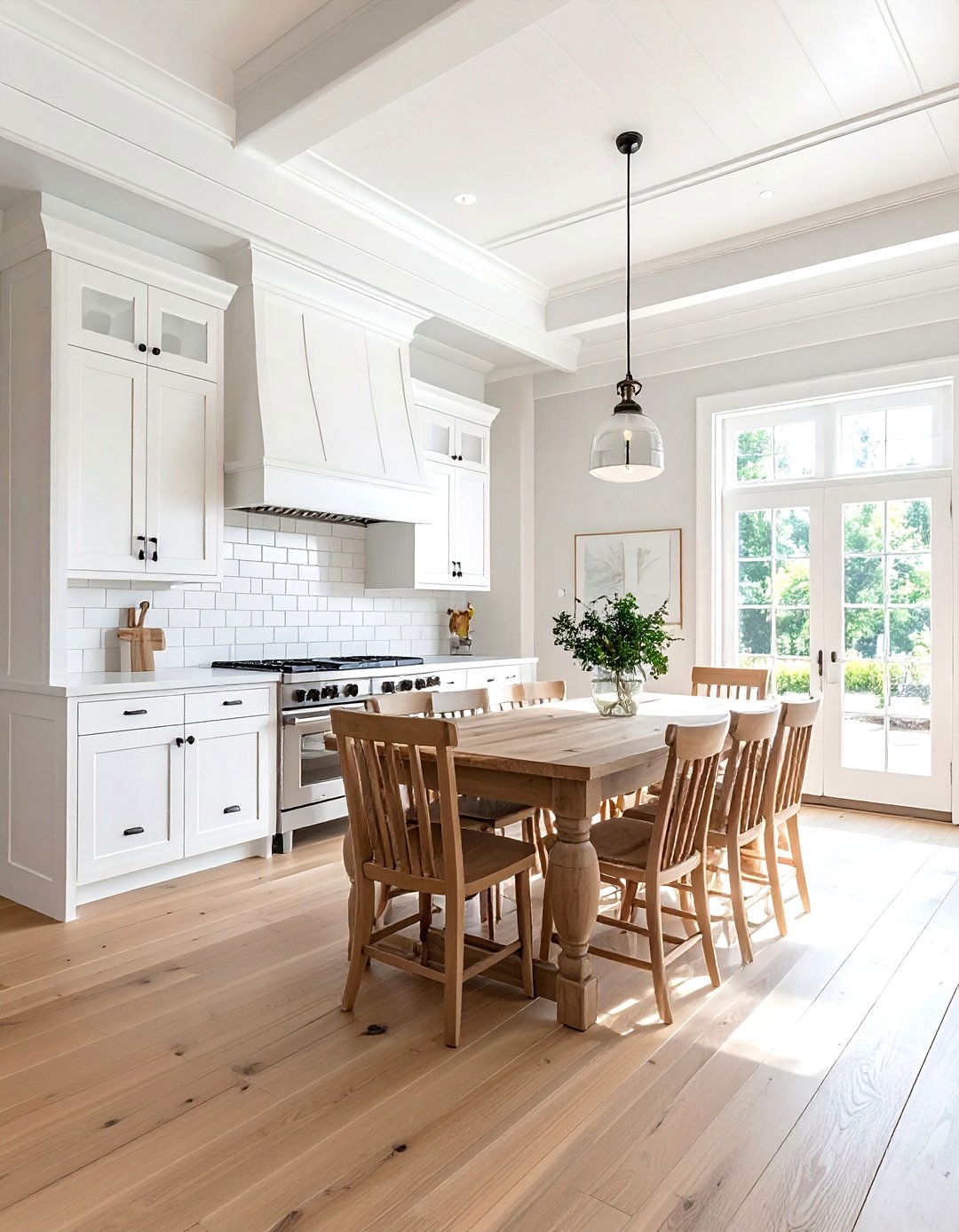 White shaker wall cabinets - 30 dining room overhead storage ideas