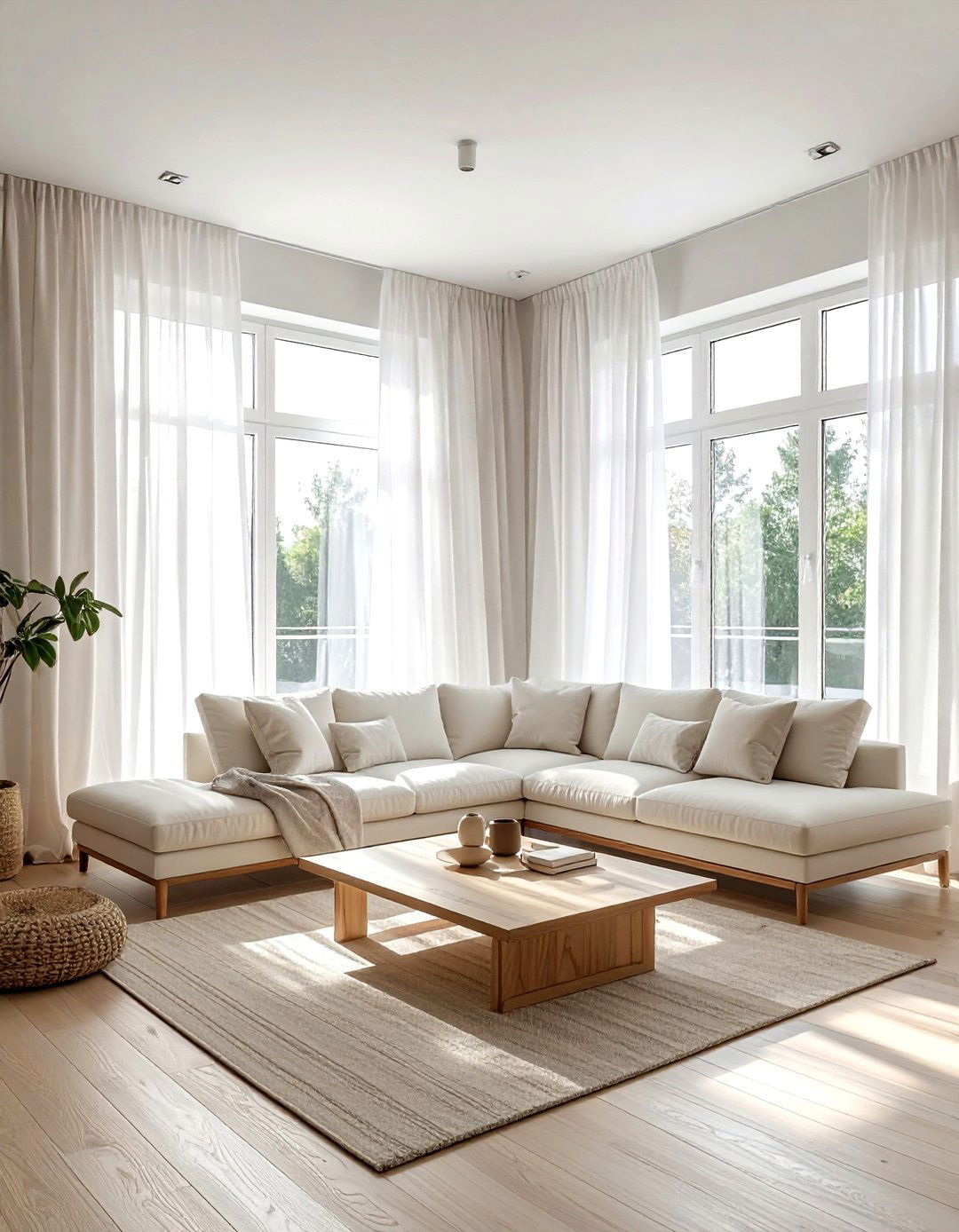 White sheer curtains living room - 30 sheer curtain ideas