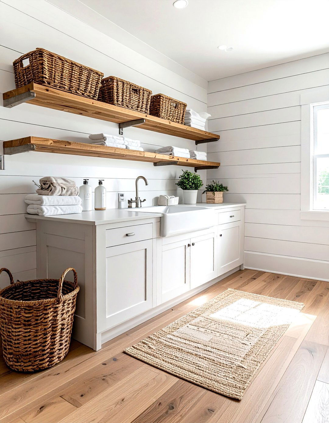 White shiplap wall - 30 accent wall ideas