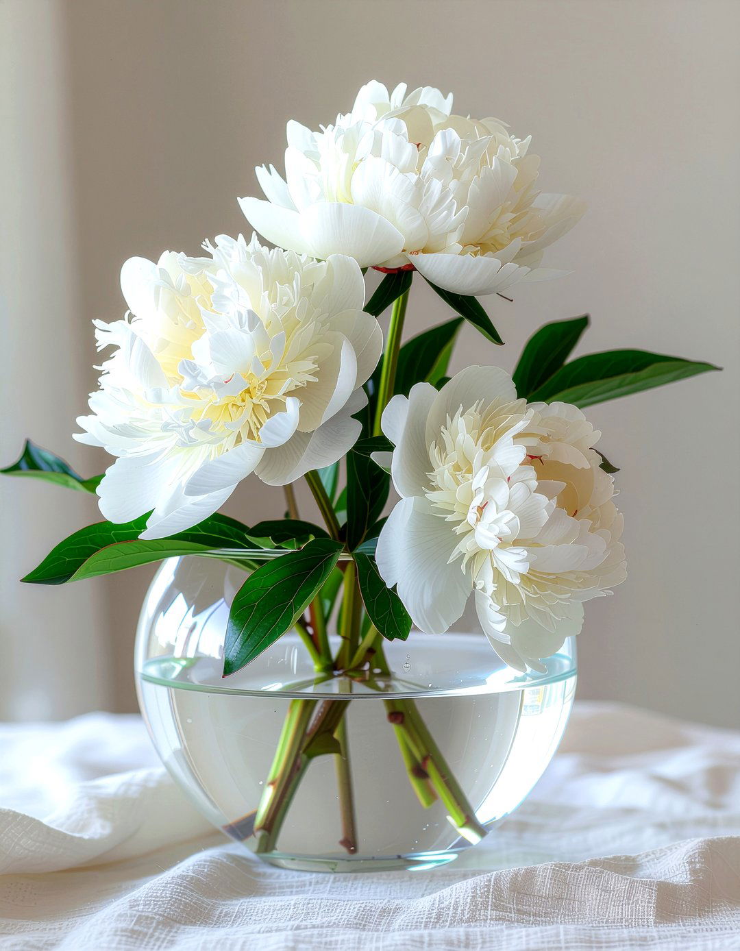 White silk peony arrangement - 30 faux flower ideas