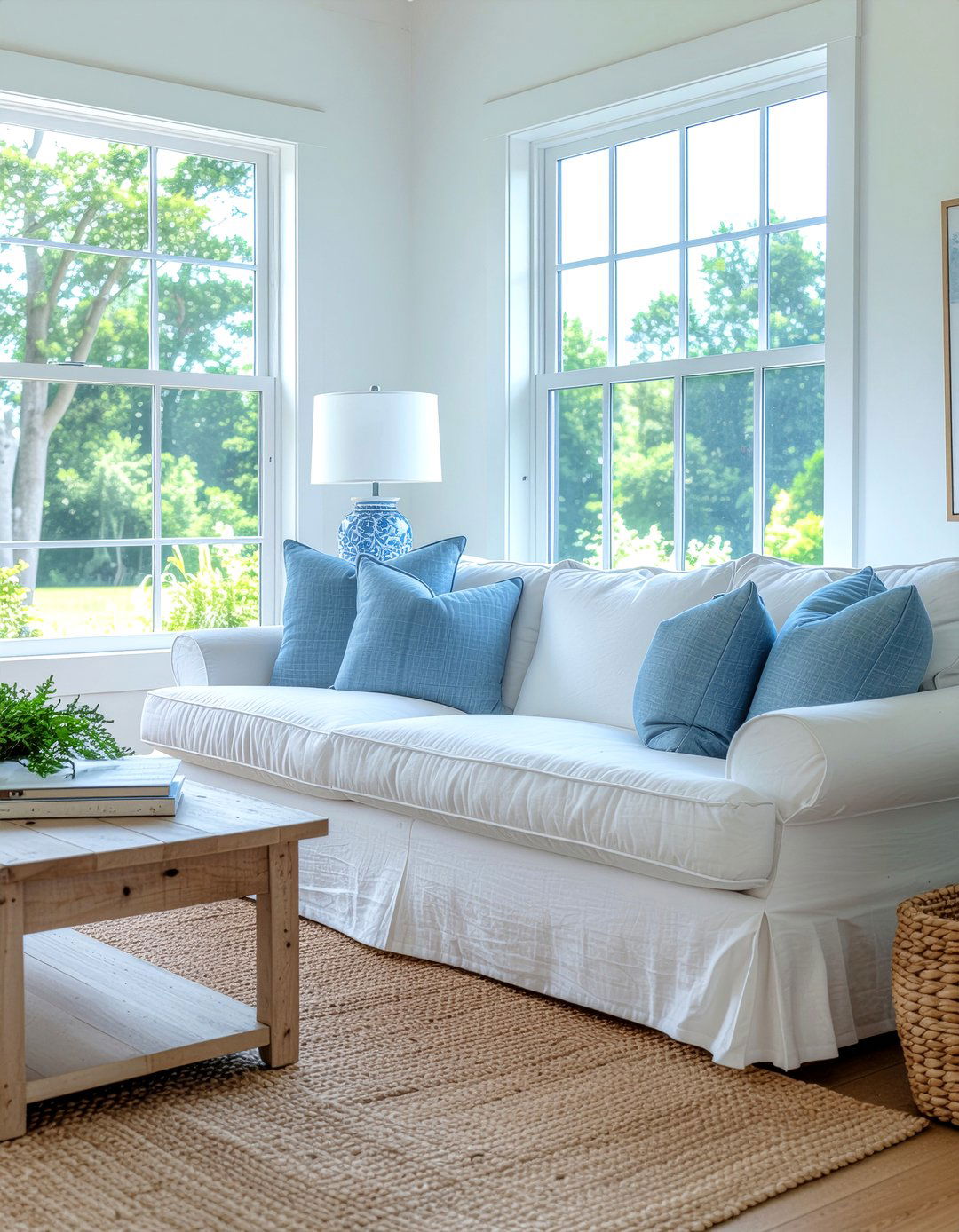 White slipcovered bridgewater sofa - 30 living room bridgewater sofa ideas