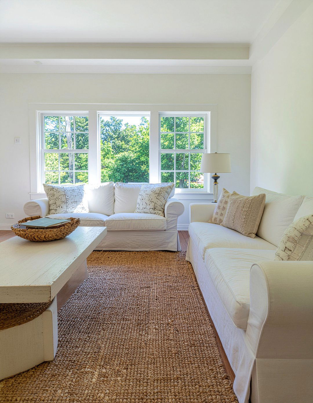 White slipcovered sofas - 30 British colonial living room ideas